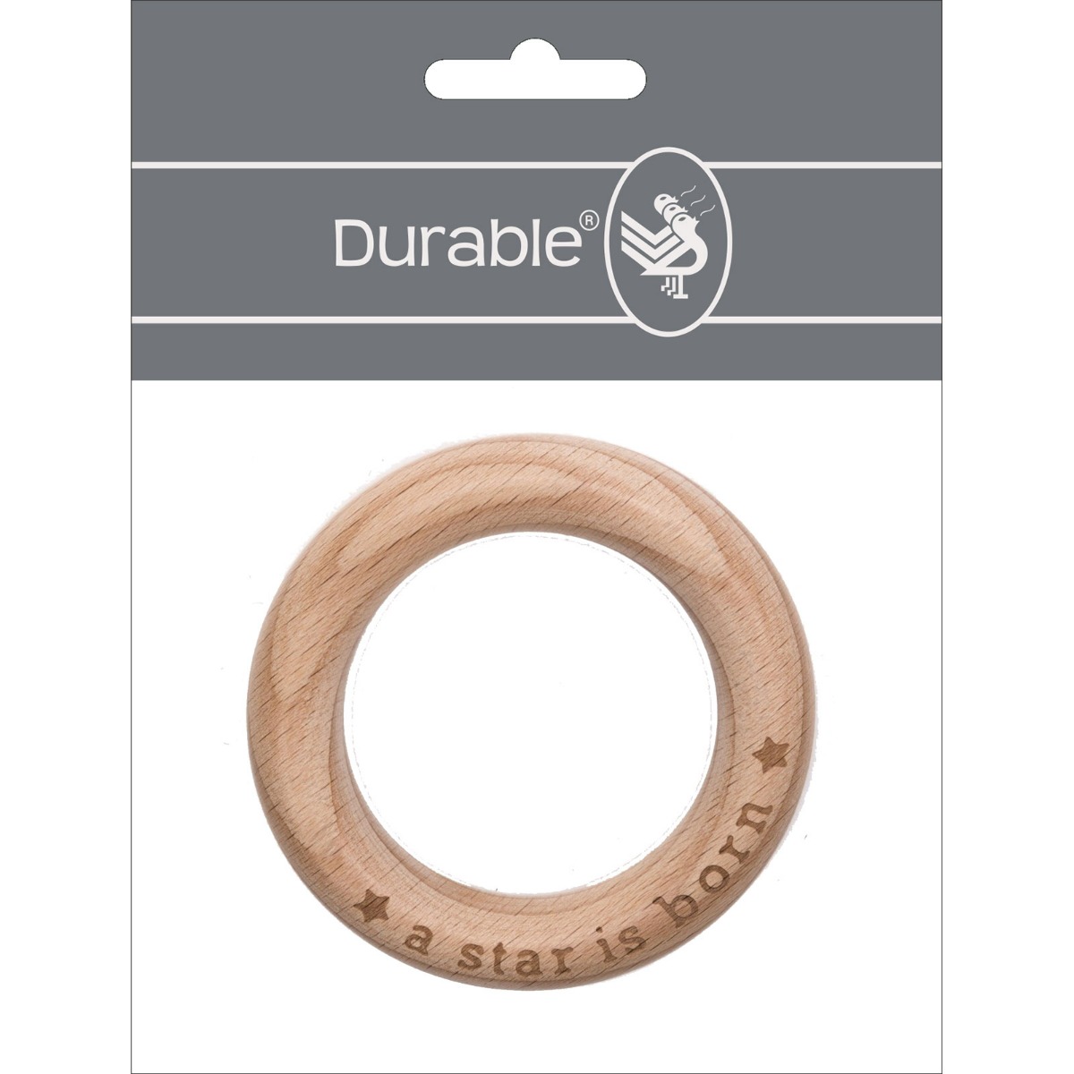 Durable 020.1014 Bijtring beukenhout A Star is Born,  1 stuk - Kaart