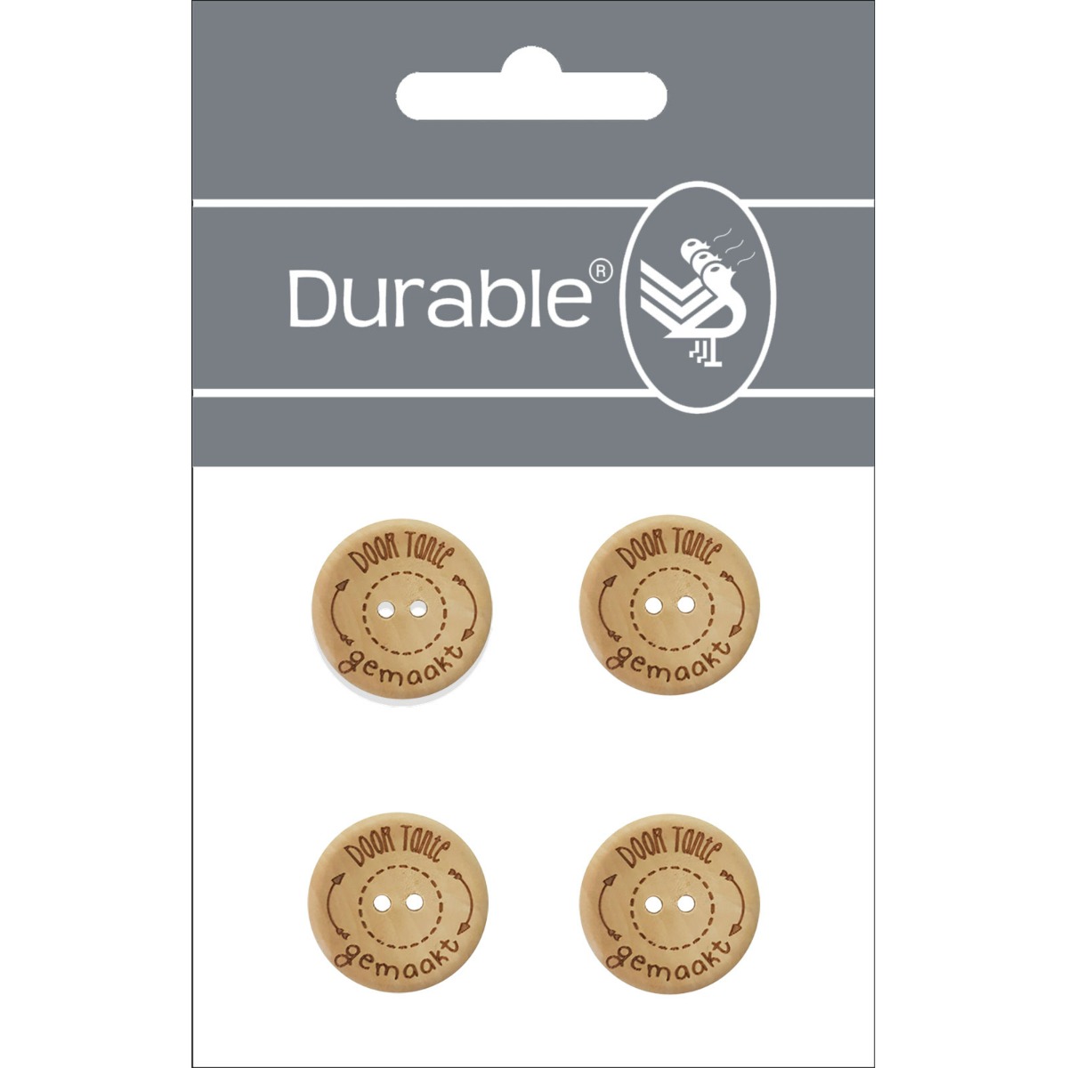 Durable 020.1037 Knoop Door tante gemaakt 20mm,  4 stuks - Kaart