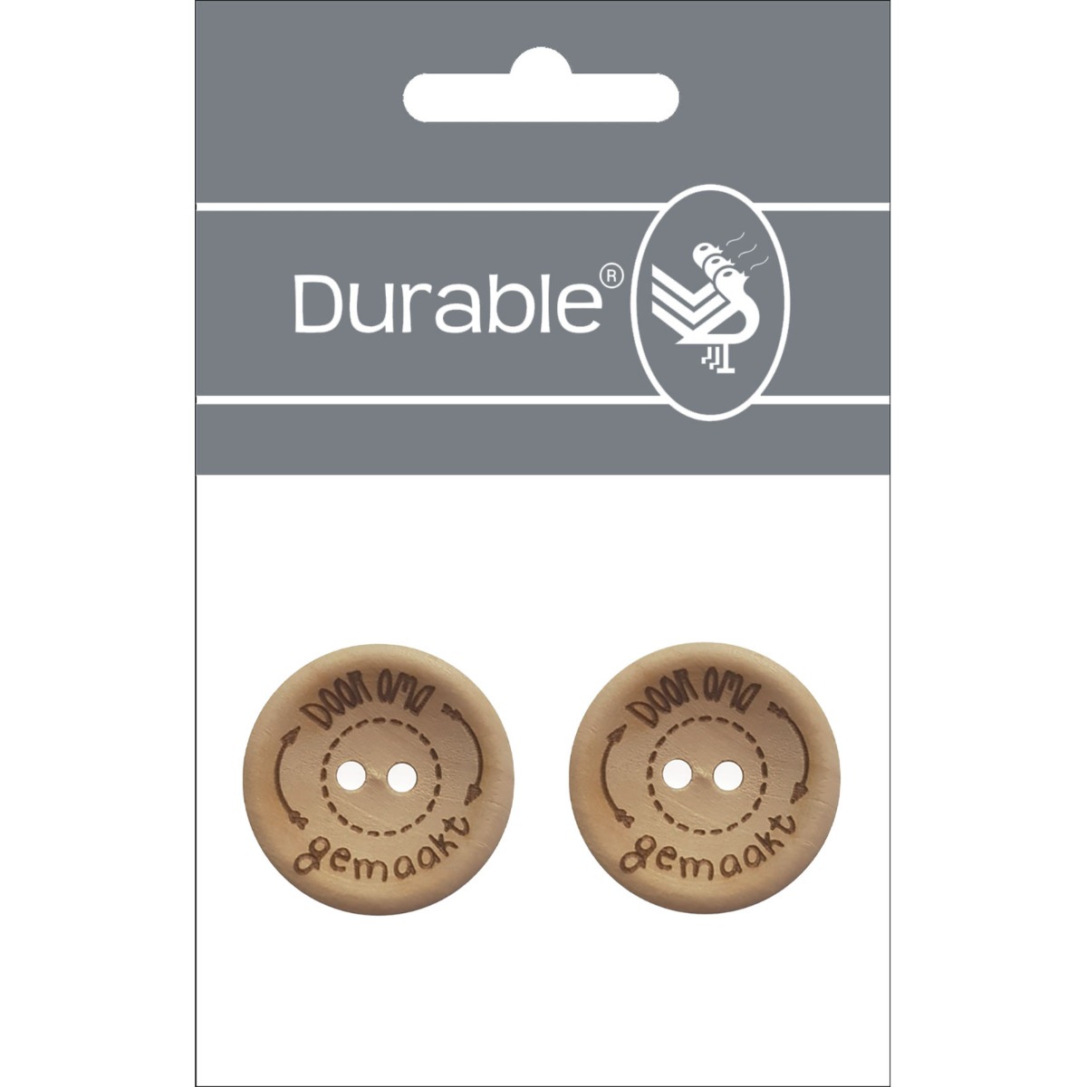 Durable 020.1050 Knoop Door oma gemaakt 30mm,  2 stuks - Kaart