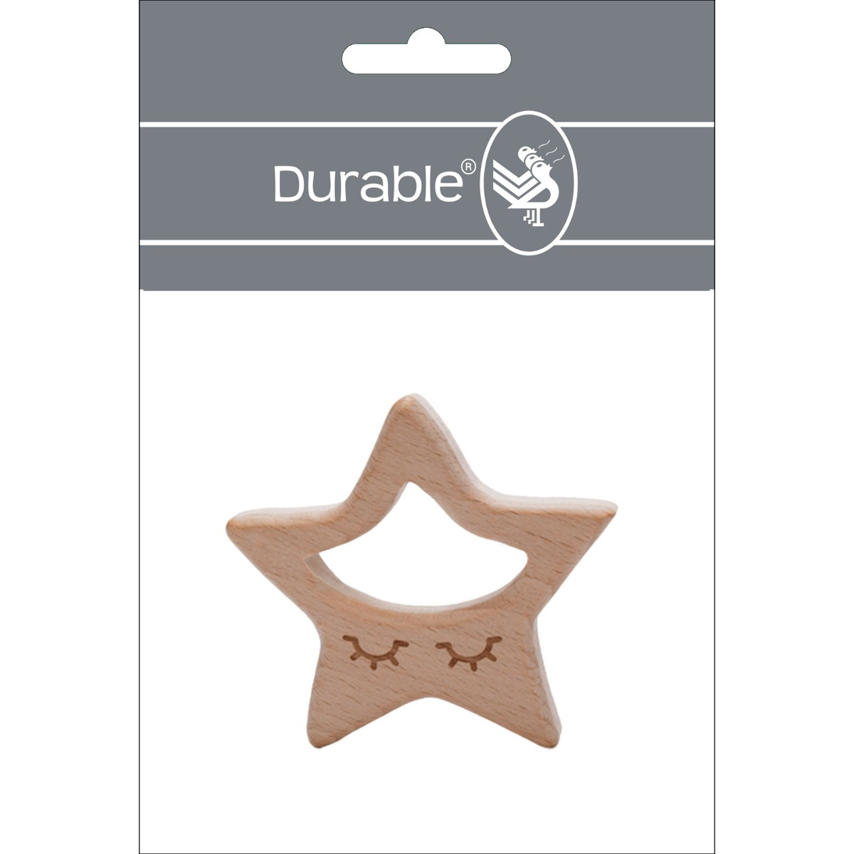 Durable 020.1098 Bijtring Hout Ster,  1 stuk - Kaart