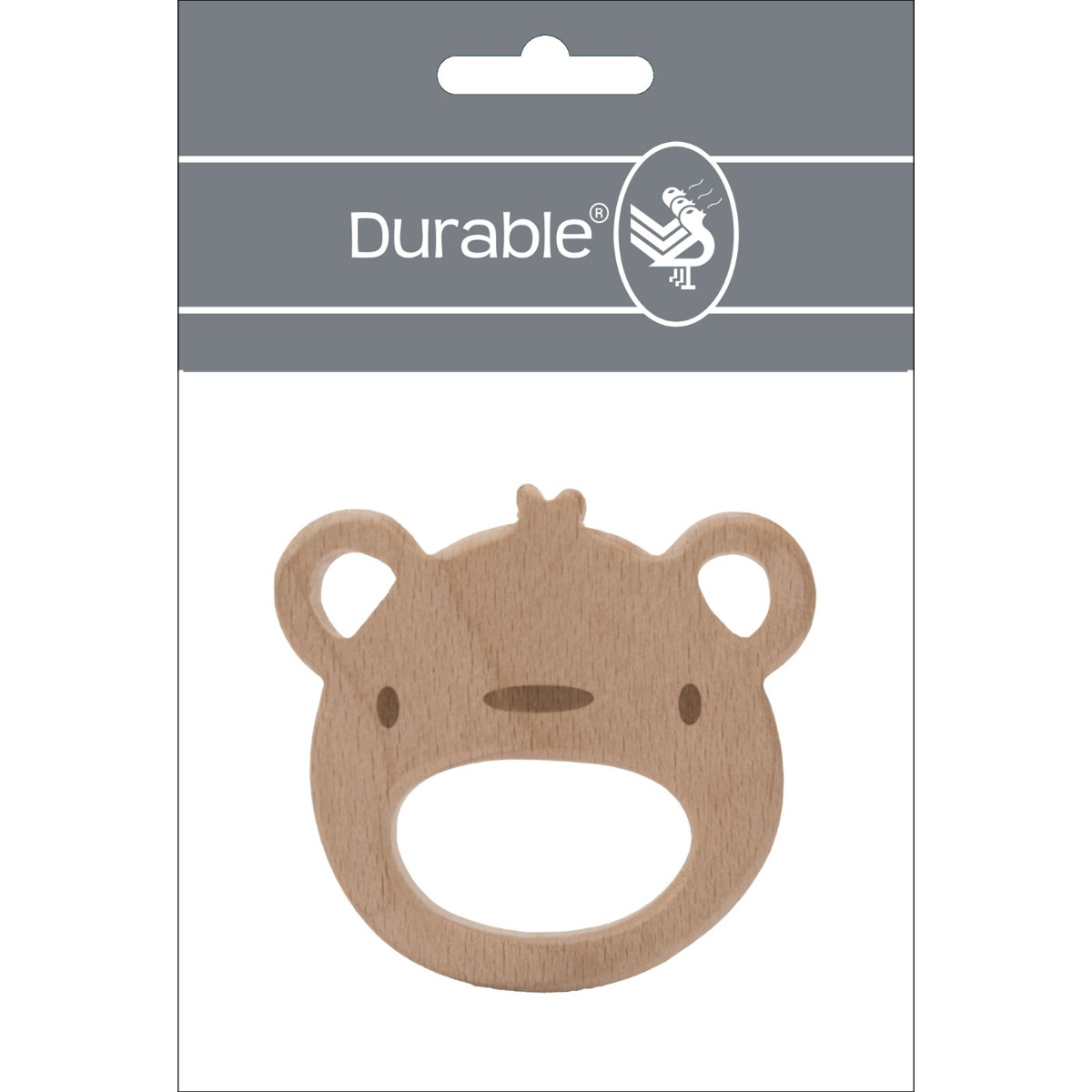 Durable 020.1100 Bijtring Hout Beer,  1 stuk - Kaart