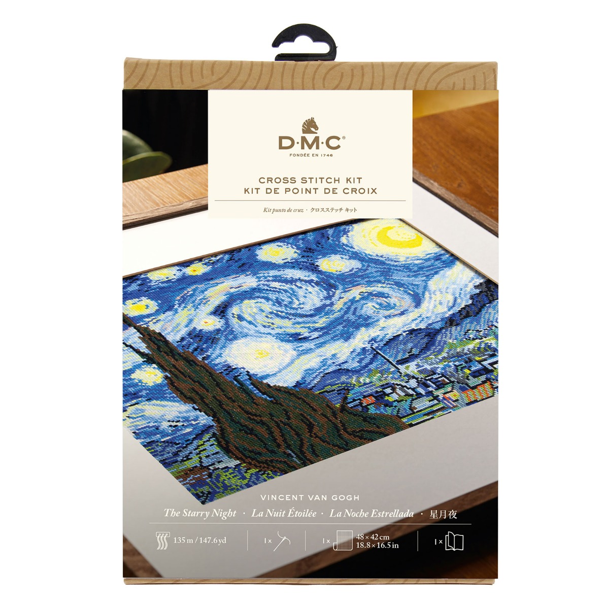 DMC BK1995 Kruissteek Borduurpakket Sterrennacht van Vincent van Gogh - STUK