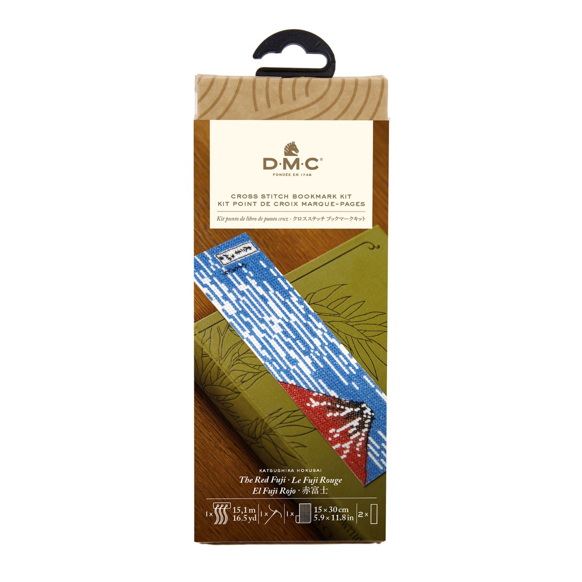 DMC BK1998 Kruissteek Borduurpakket De Rode Fuji van Katsushika Hokusai - STUK