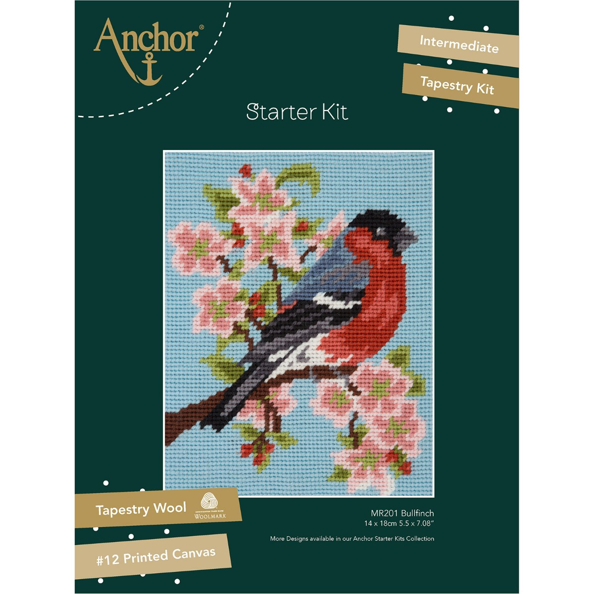 Anchor Bullfinch and Blossom 14x18cm - PAKKET