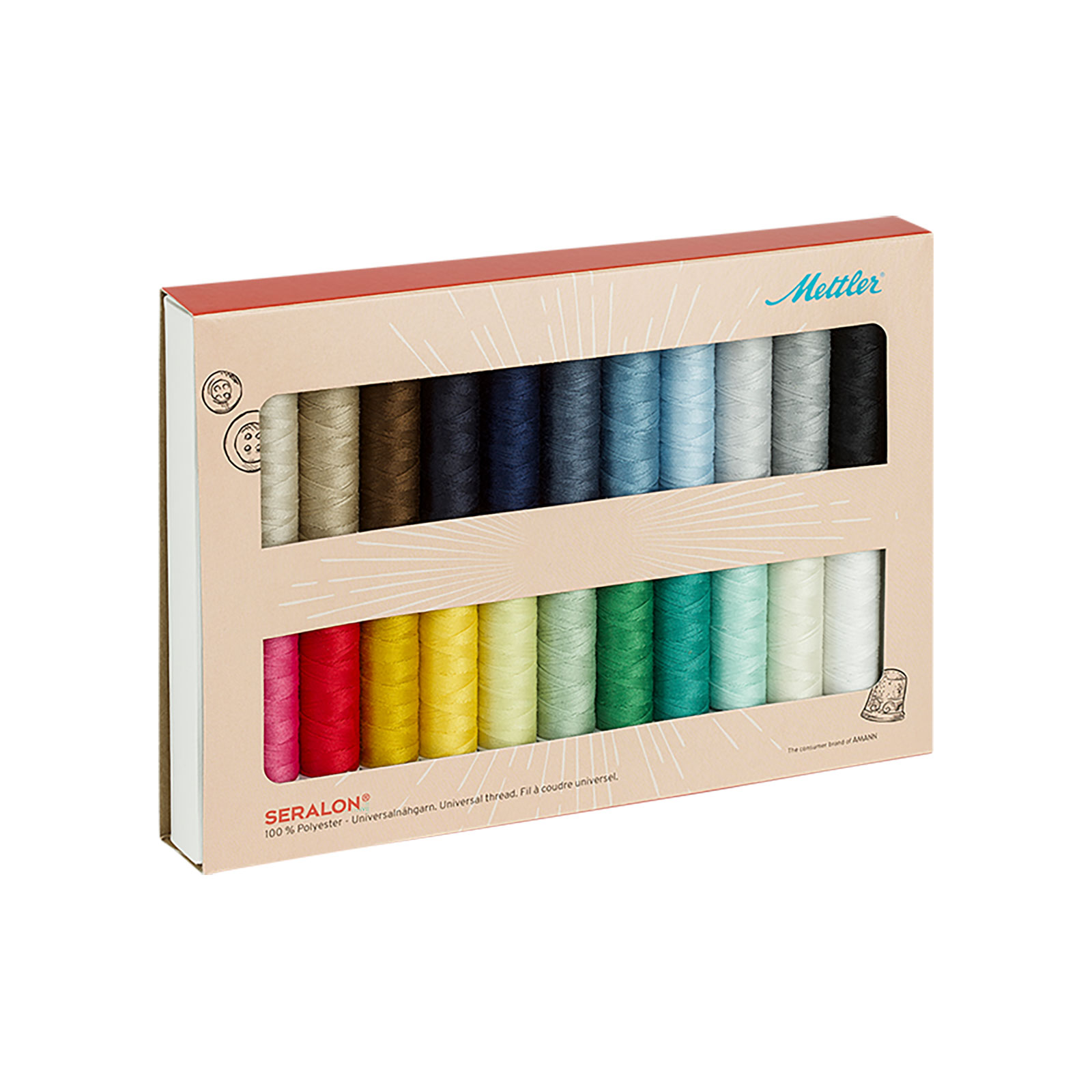 Amann Mettler SE226677 Seralon universeel naaigarenset 22 x 100mtr - STUK