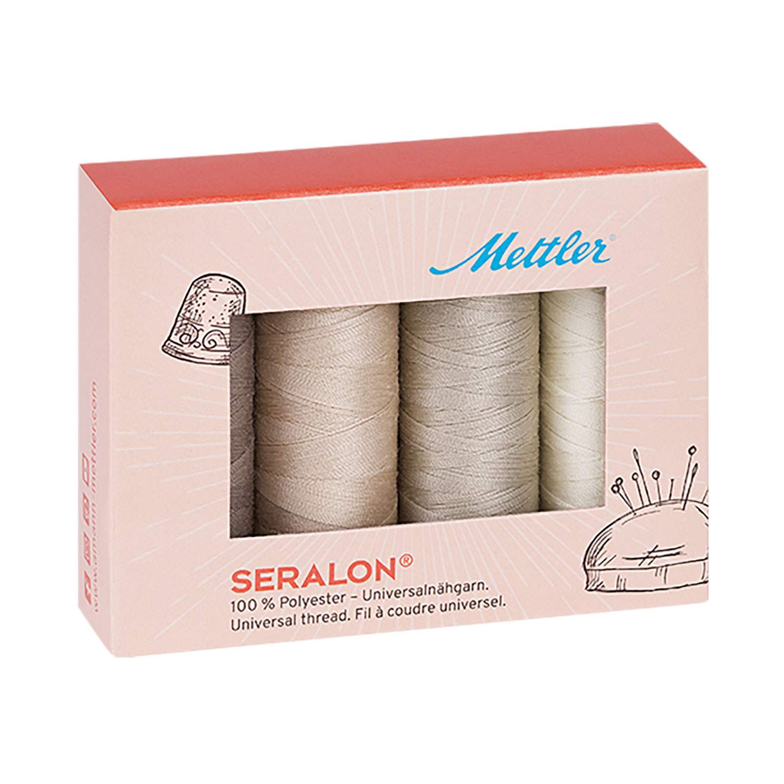 Amann Mettler SE4 Allesnaaigarenset 4 x 200 meter beige kleurtinten - STUK