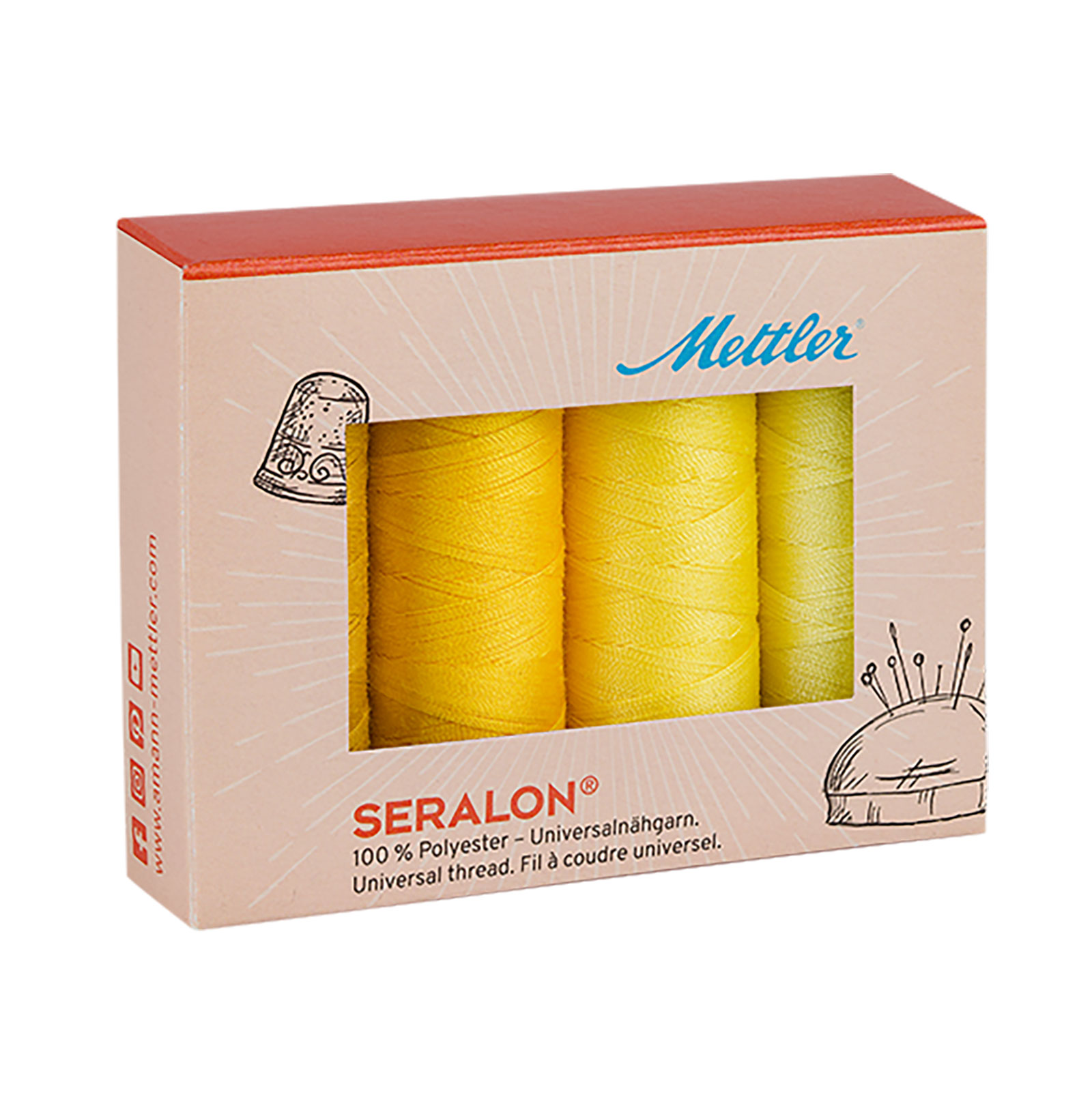 Amann Mettler SE4 Allesnaaigarenset 4 x 200 meter gele kleurtinten - STUK