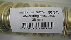 Antex 302704 Afwerkring 38 mm messing mat - STUK