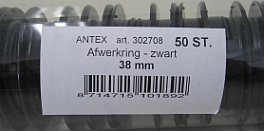 Antex 302708 Afwerkring 38 mm zwart - STUK