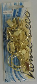 Antex 329512 Home Deco Ring+Clip messing 10 stuks - Kaart