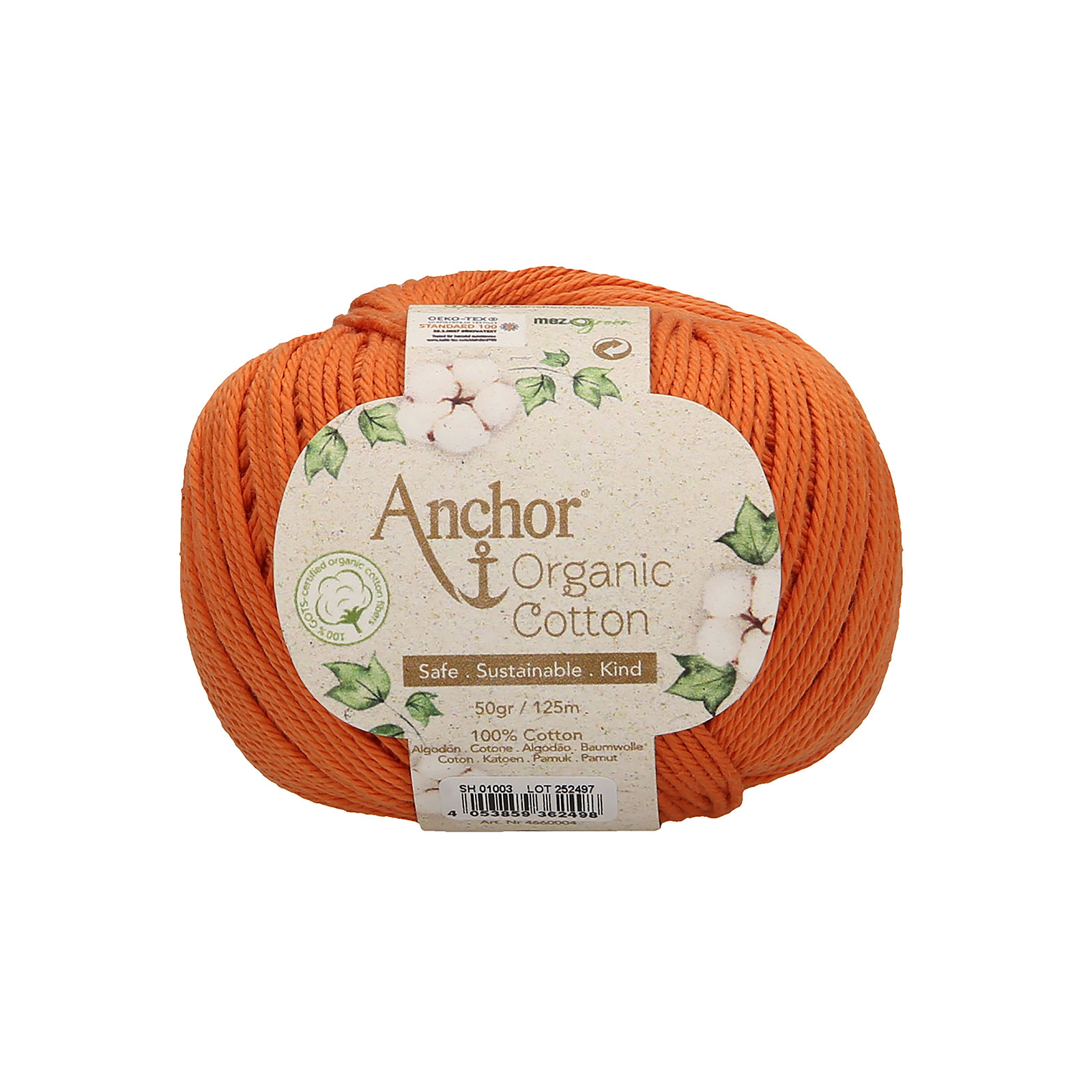 Anchor 4660004 Organic Cotton 50 gram- 125 meter - Kleur 1003