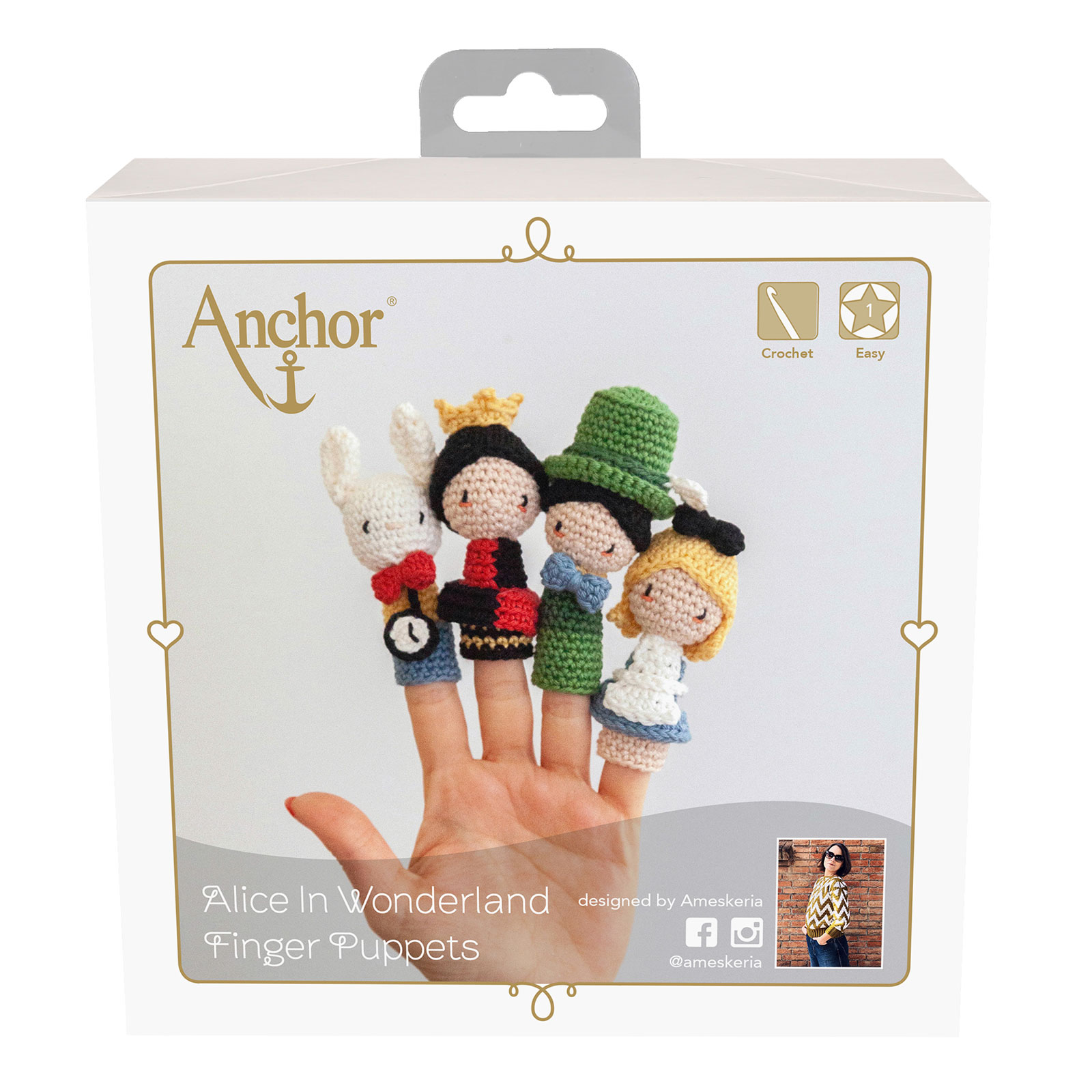 Anchor A28C008-09062 Haakset Alice in Wonderland vingerpoppetjes  - SET