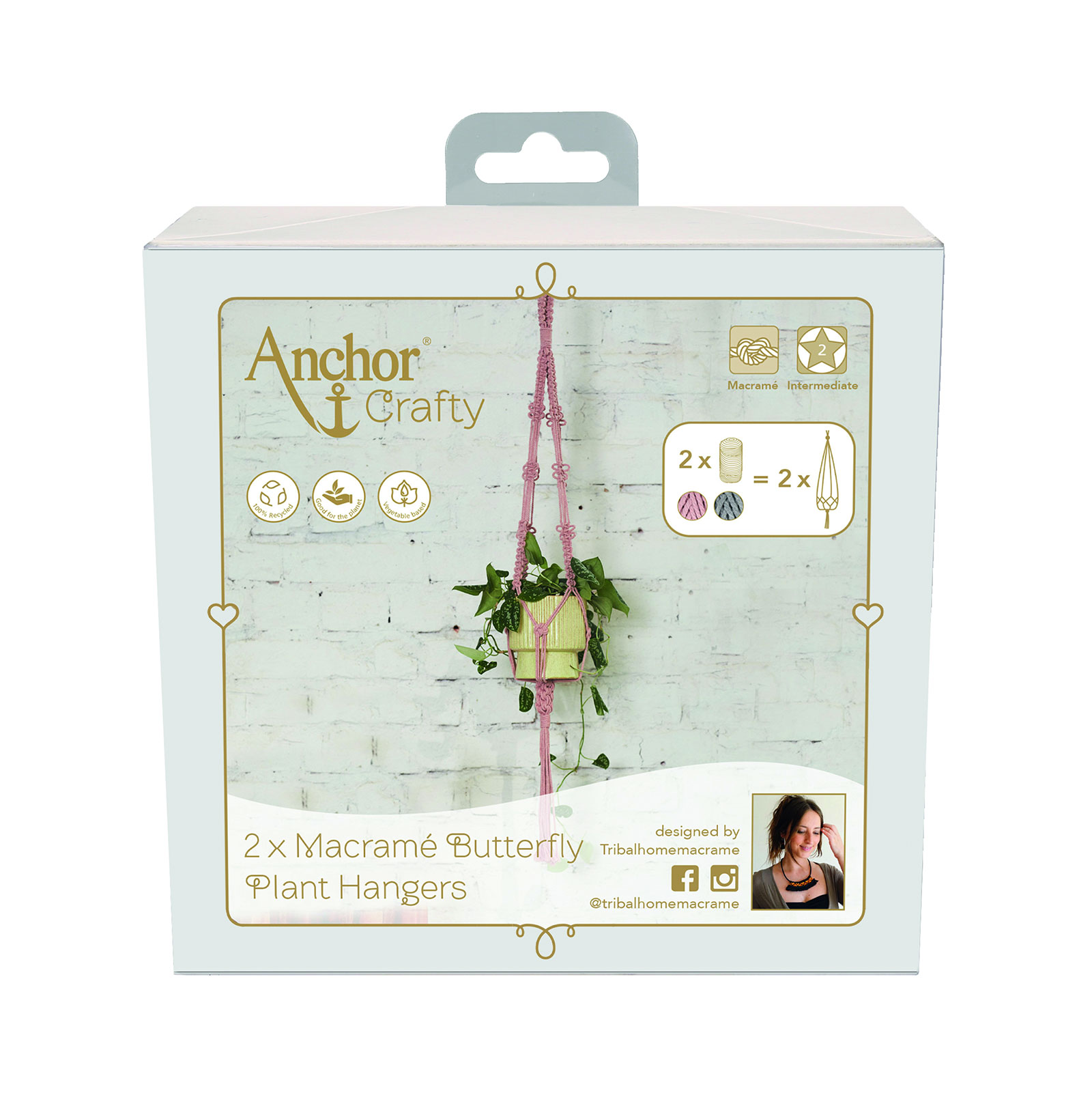 Anchor A28CR02-09061 Macramé pakket Vlinder plantenhanger - STUK