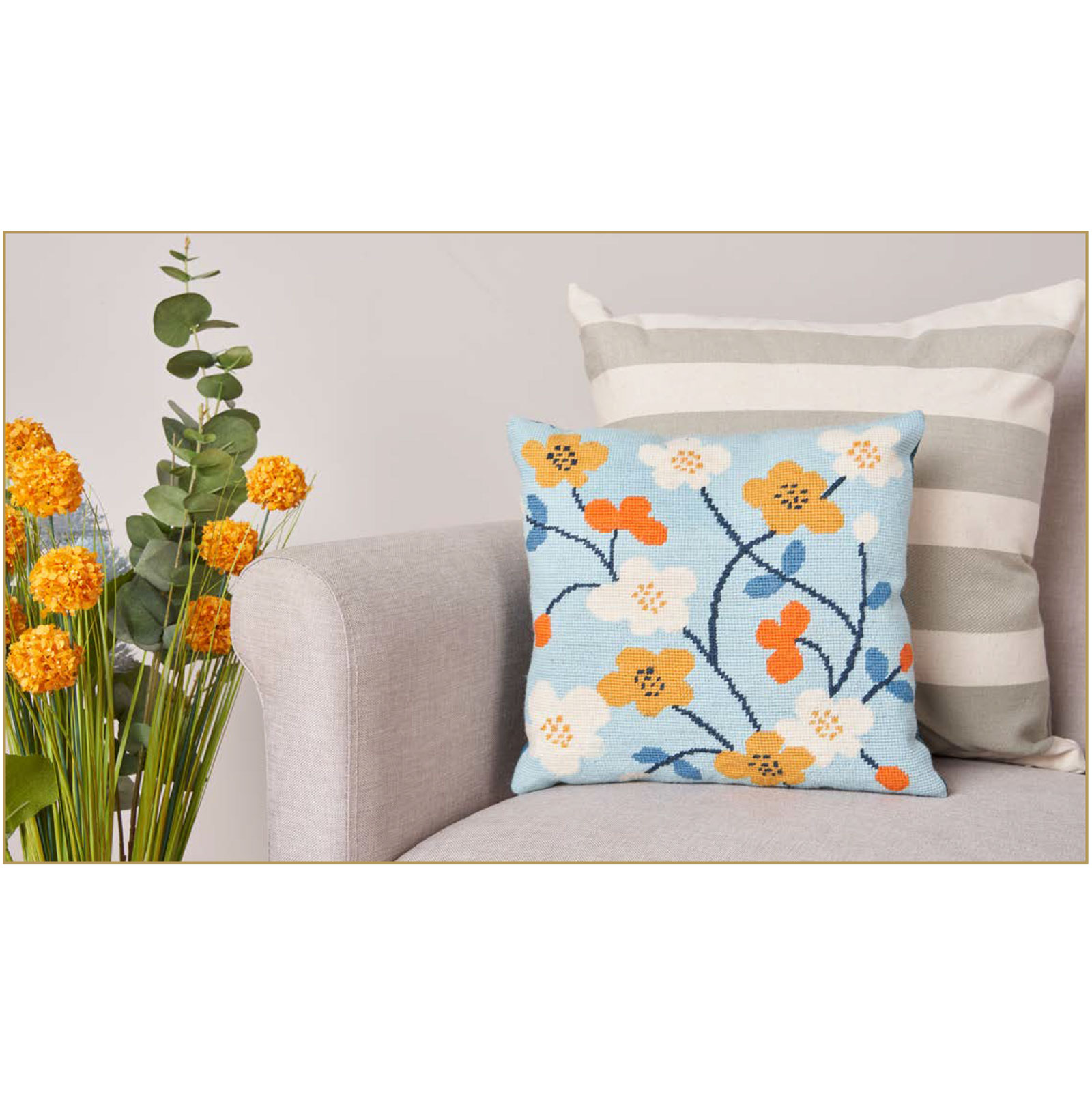 Anchor MR221 Modern grafisch bloesemkussen 30x30cm - PAKKET