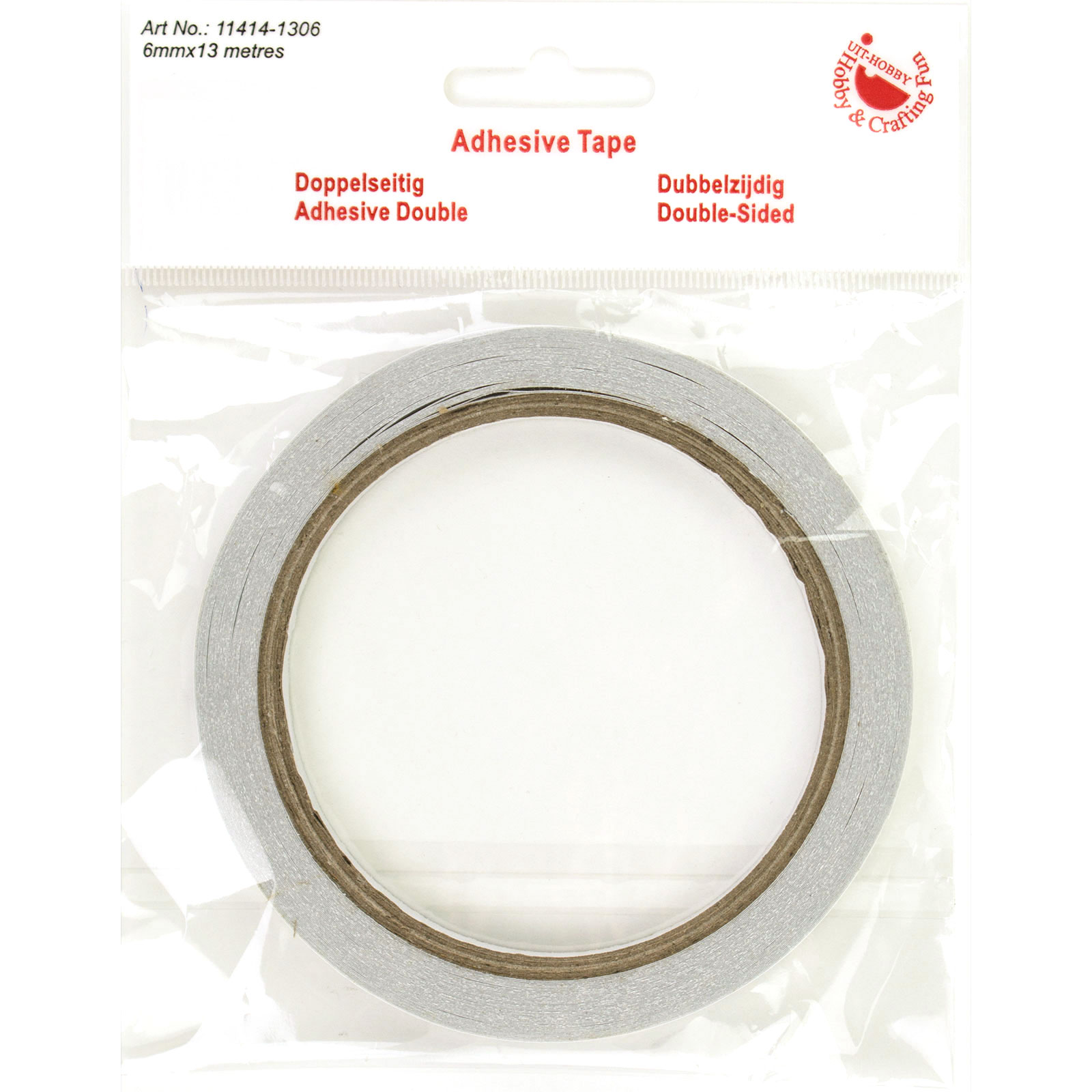 Merkloos 11414.1306 Dubbelzijdig tape 6 mm x 13 meter - Kaart