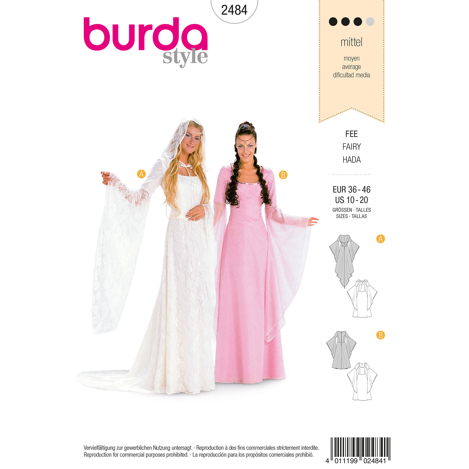 Burda patroon 2484 Gilet. Maat: 36-46 - STUK