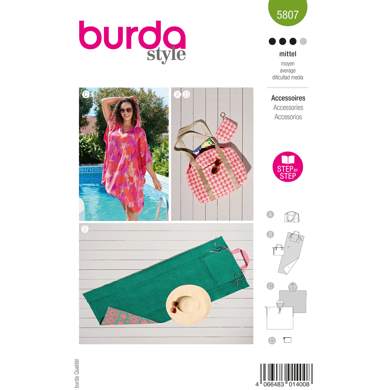 Burda naaipatroon 5807 groen - Accessoires 1 maat - STUK
