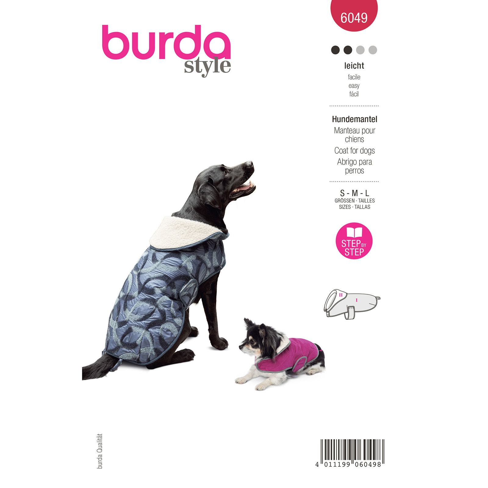 Burda patroon 6049 Hondenjas. Maat S-M-L - STUK