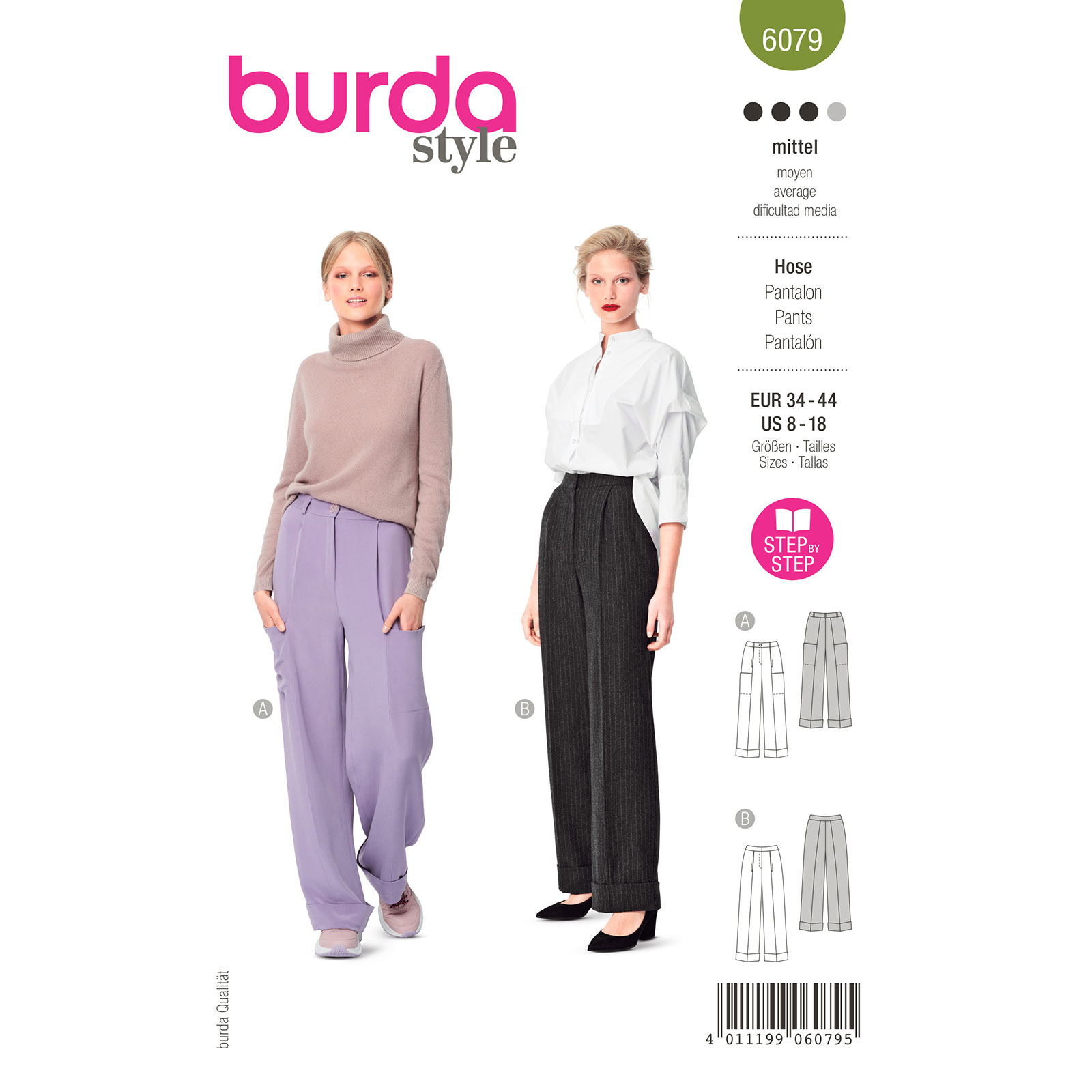 Burda patroon 6079 Broek. Maat 34-44 - STUK