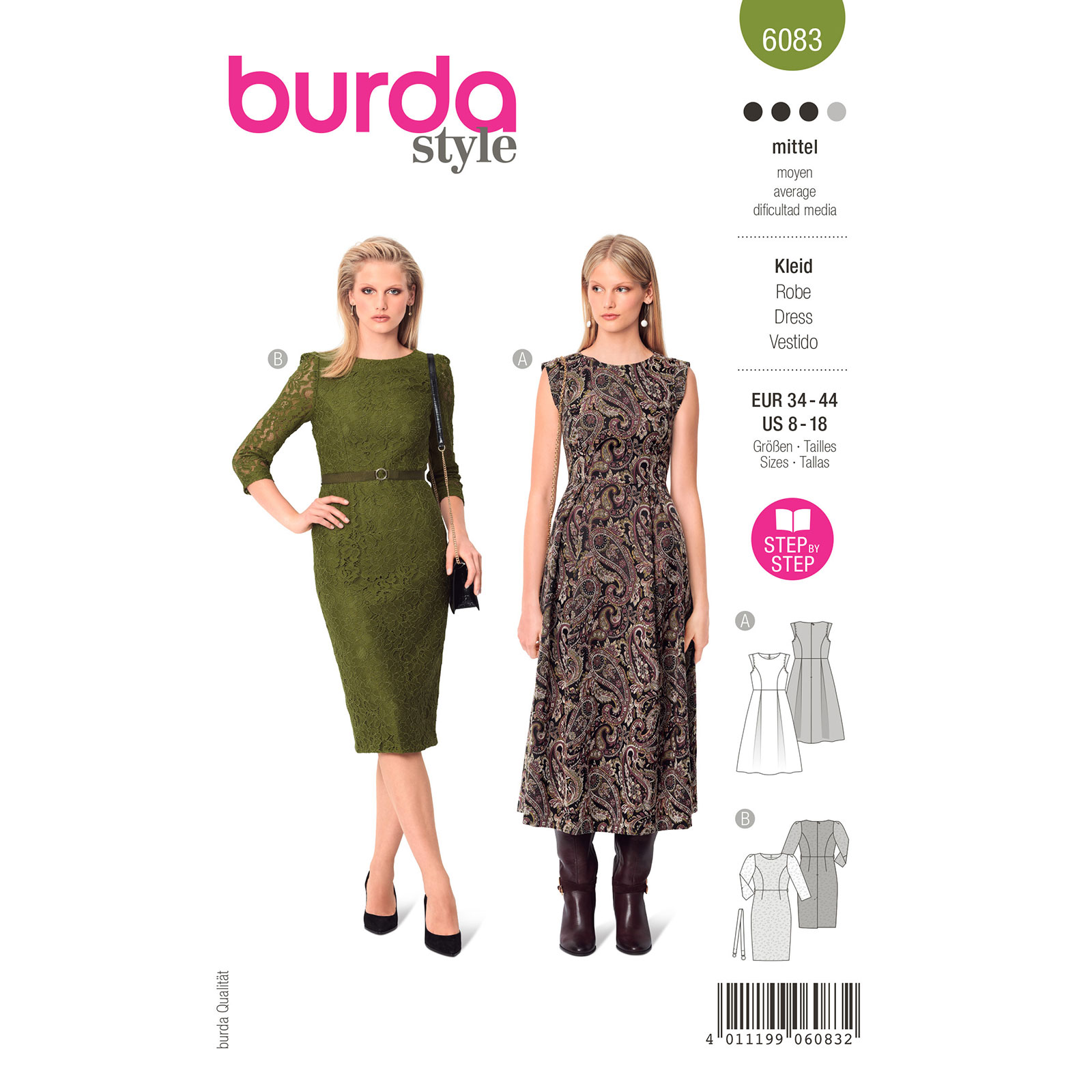 Burda patroon 6083 Jurk. Maat 34-44 - STUK