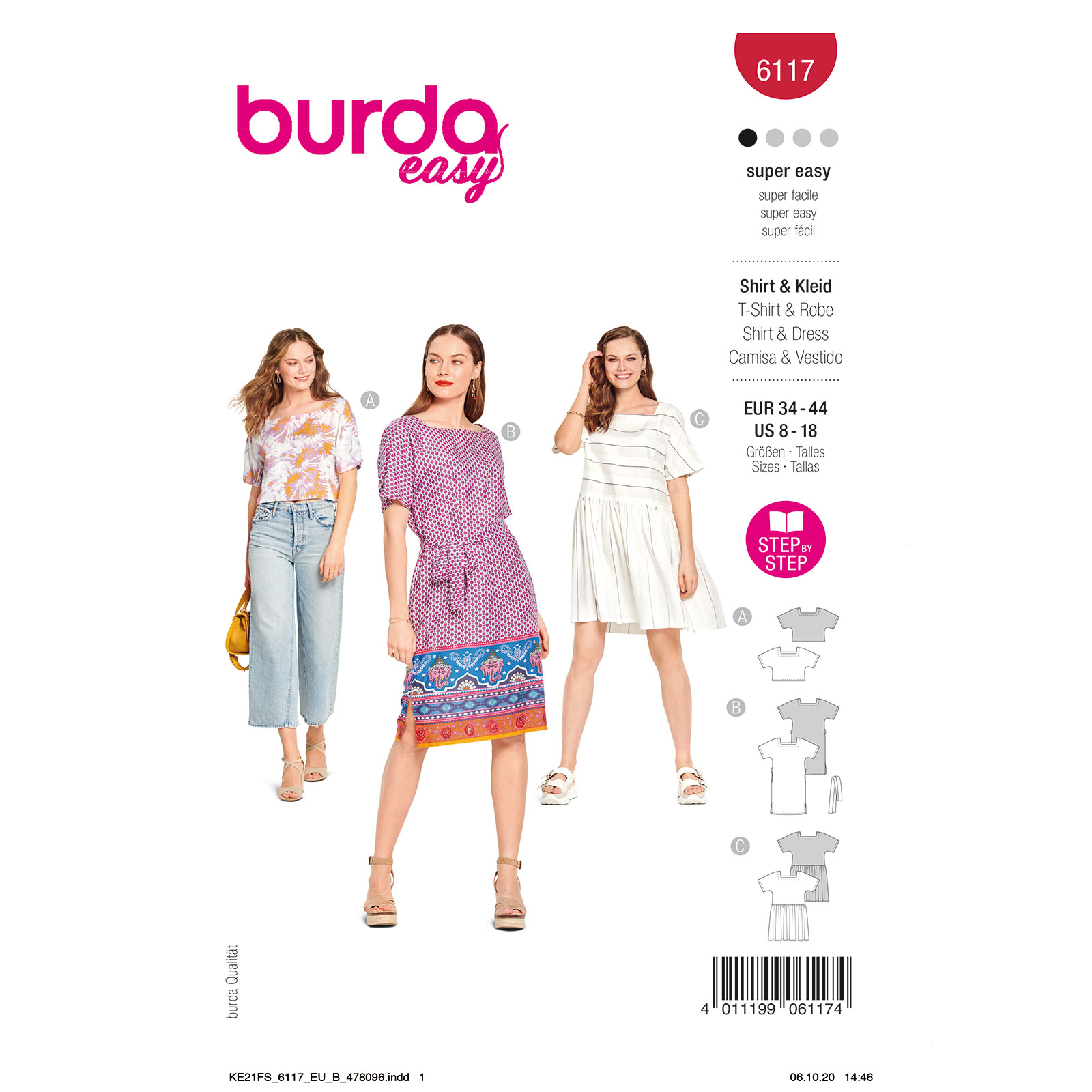 Burda patroon 6117 topje. Maat: 34-44 - STUK