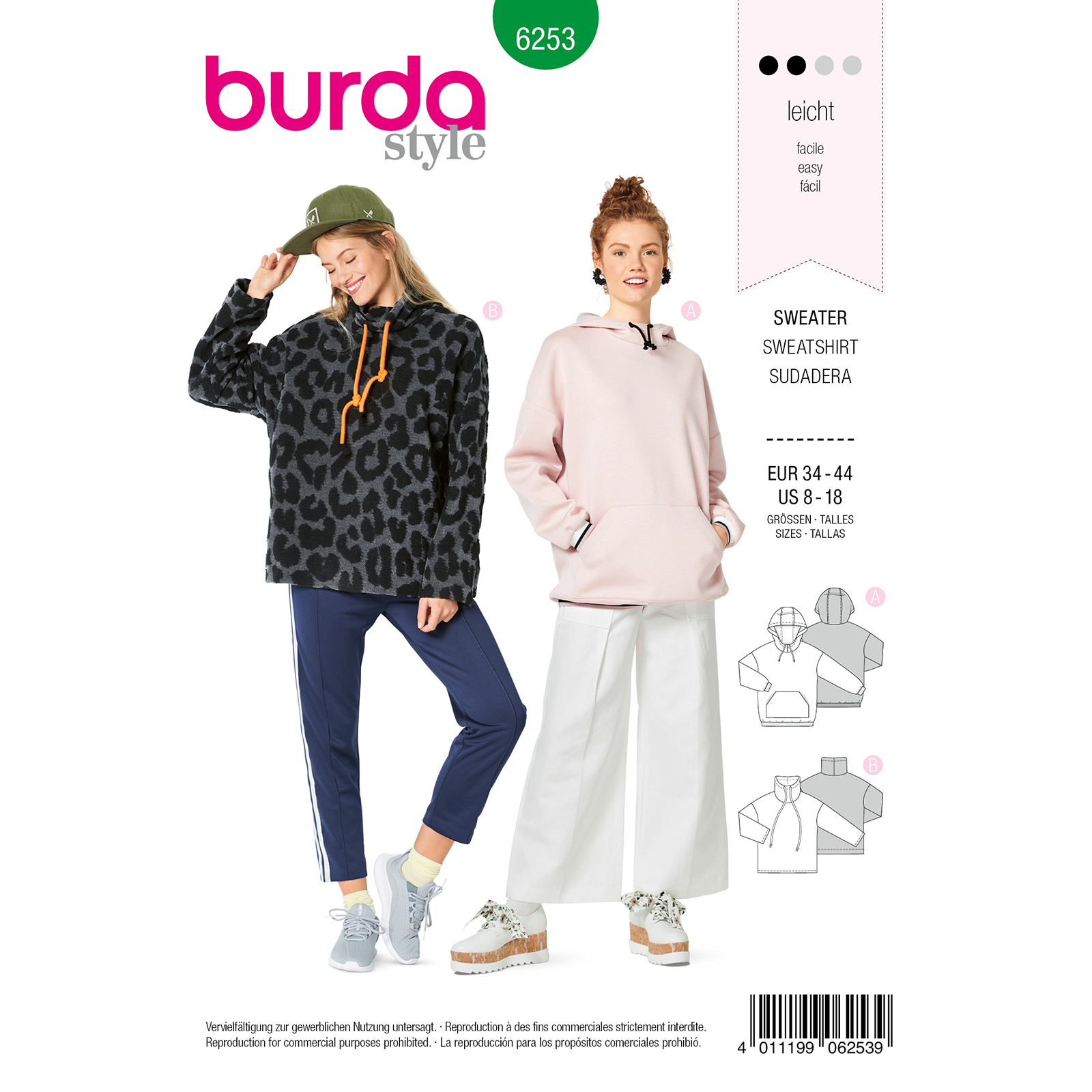 Burda patroon 6253 shirt. Maat: 34-44 - STUK