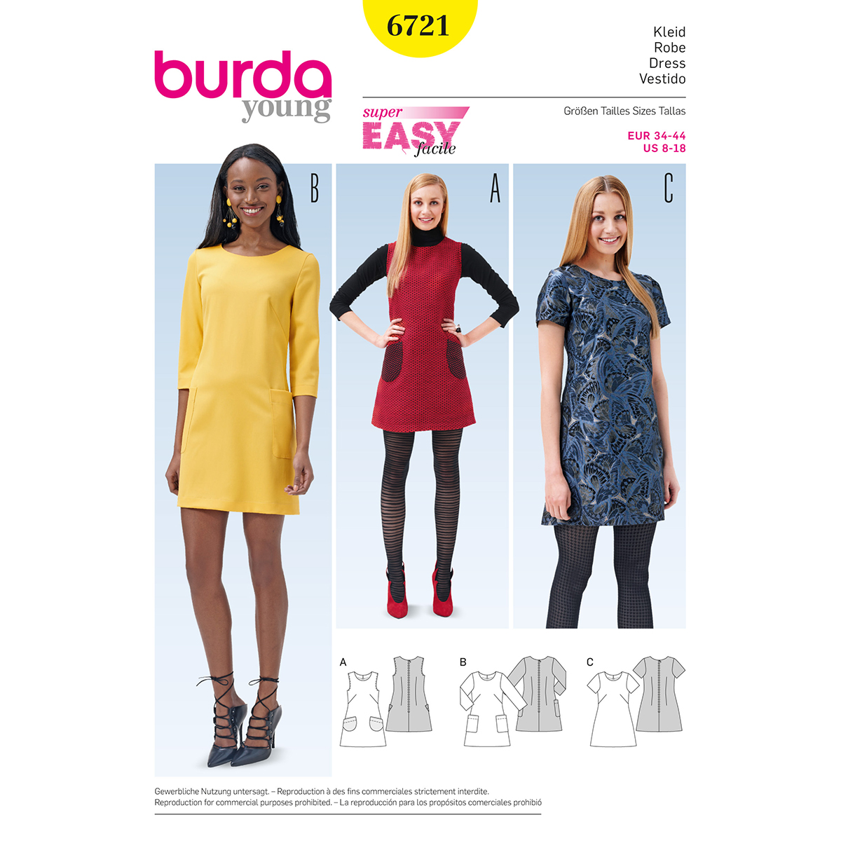 Burda patroon 6721. Maat: 34-44 - STUK