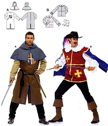 Burda patroon 7976 Musketeer & Schildknaap. Maat: 48-60 - STUK