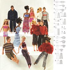 Burda patroon 8576 poppenkleertjes. Maat: one. Maat: - STUK