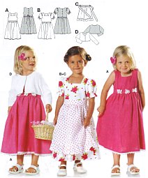 Burda patroon 9702 jurk + jack. Maat: 86-110 - STUK