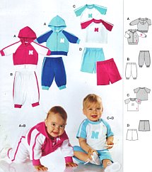 Burda patroon 9748 combinatie. Maat: 68-98 - STUK