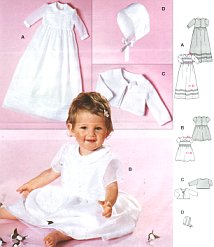 Burda patroon 9804 doopjurk. Maat: 62-86 - STUK