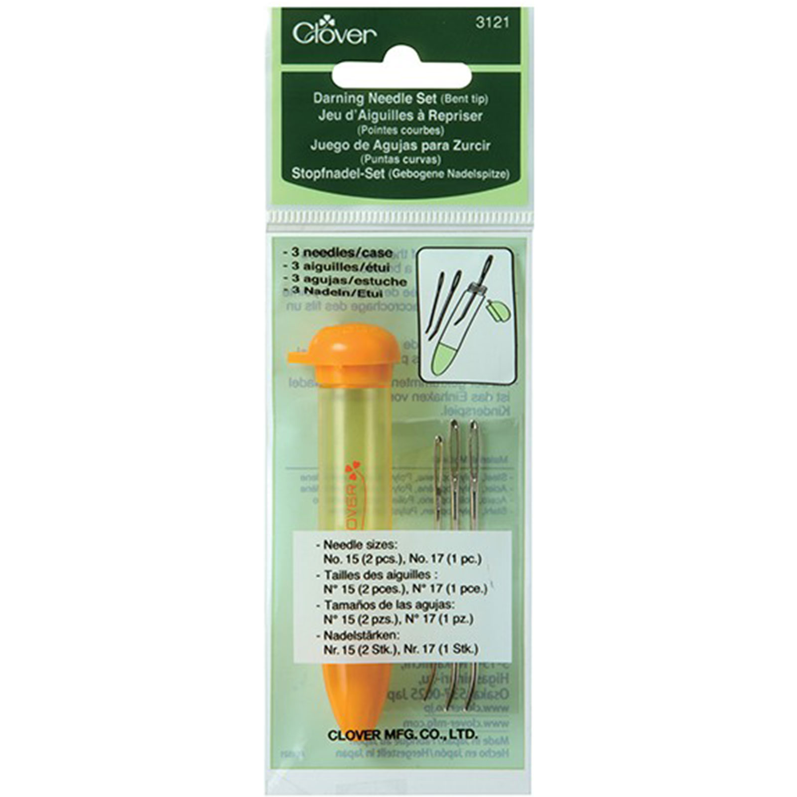 Clover 3121 Borduurnaaldenset met ronde punt - Kaart