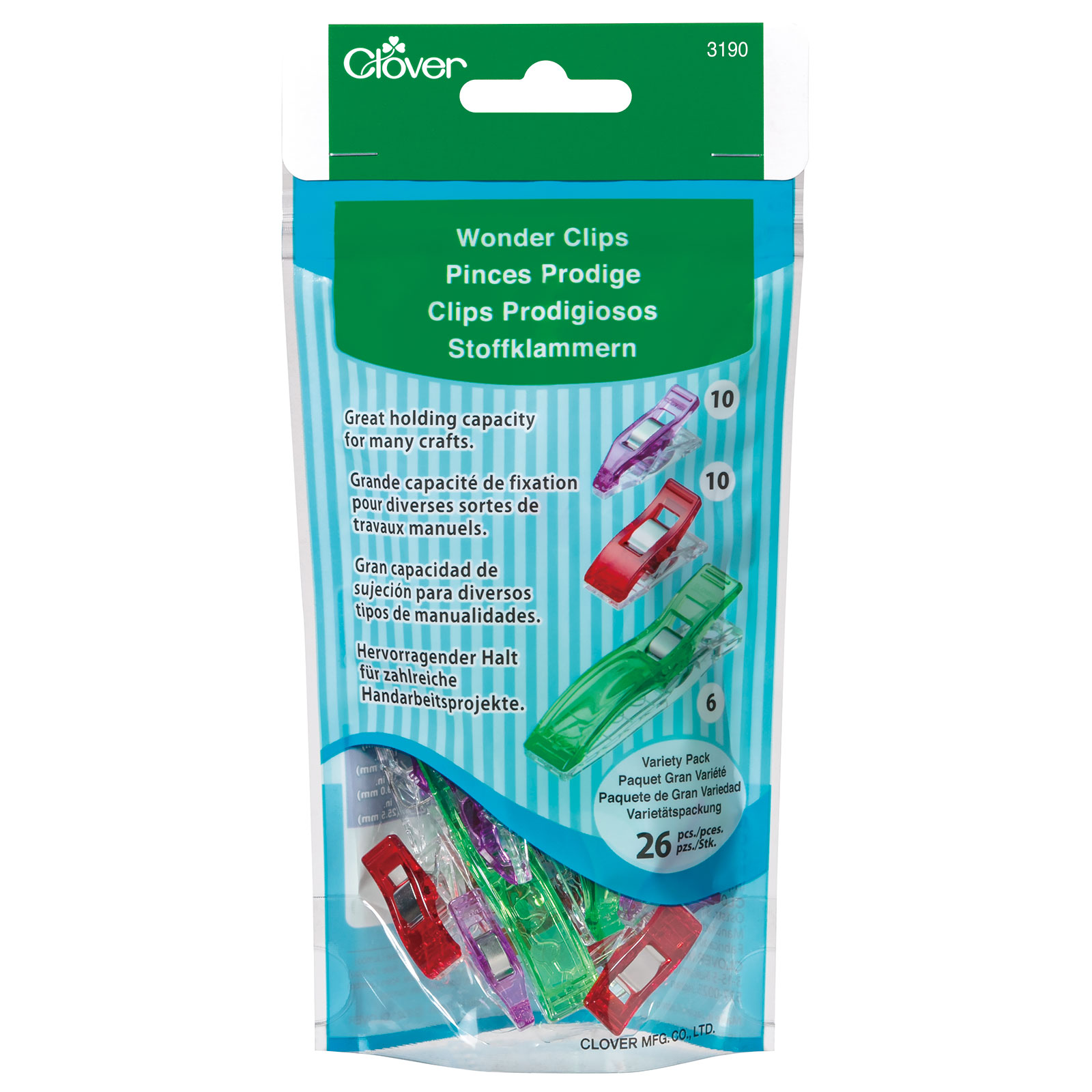 Clover Wonderclips Variety Pack 26 pcs - Kaart