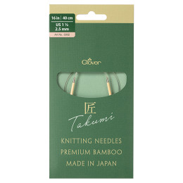 Clover 3302 Bamboo Rondbreinaalden PRO Takumi 40cm 2,5 mm - Kaart