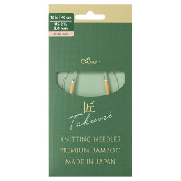 Clover 3304 Bamboo Rondbreinaalden PRO Takumi 40cm 3 mm - Kaart