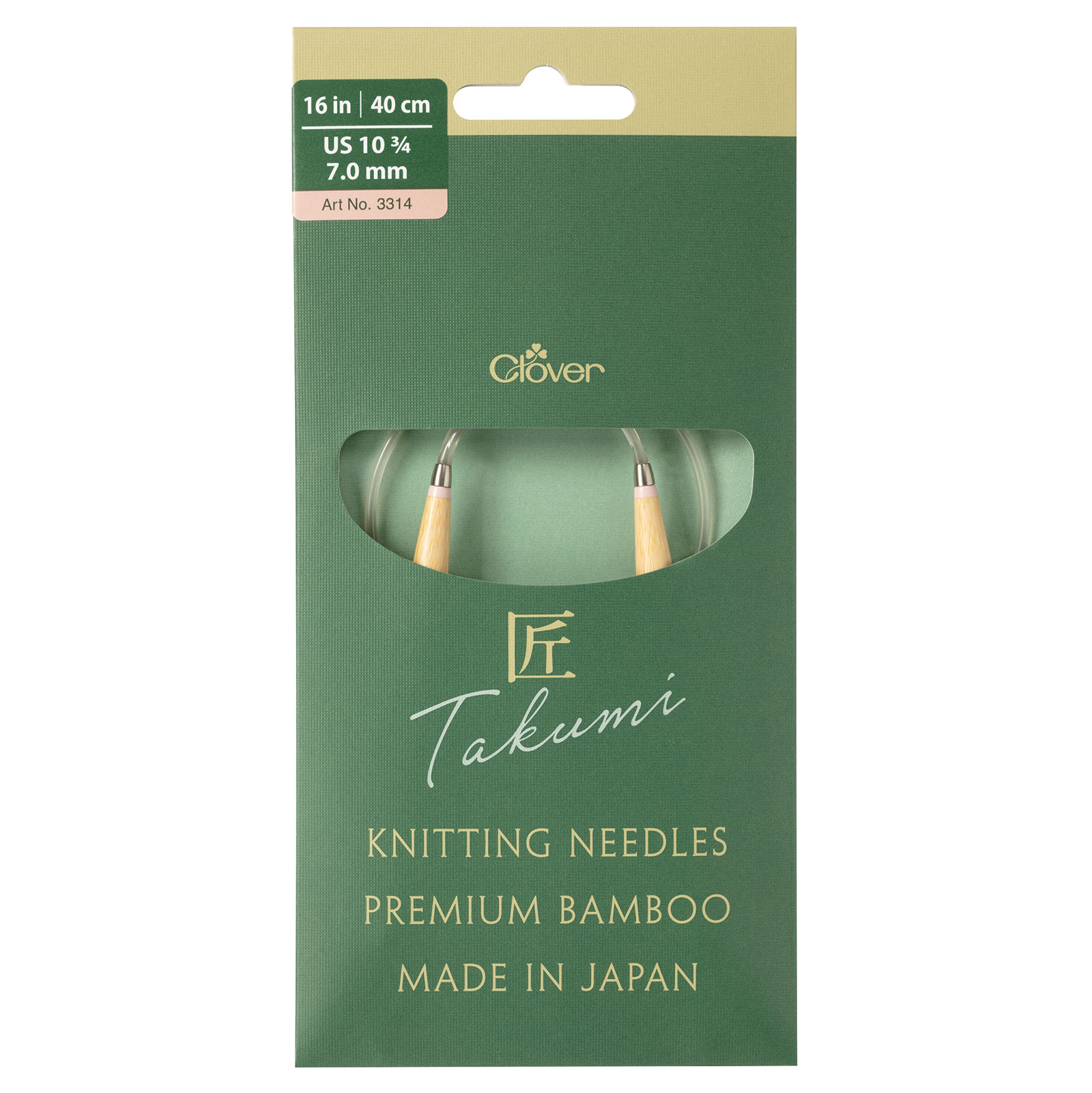 Clover 3314 Bamboo Rondbreinaalden PRO Takumi 40cm 7 mm - Kaart
