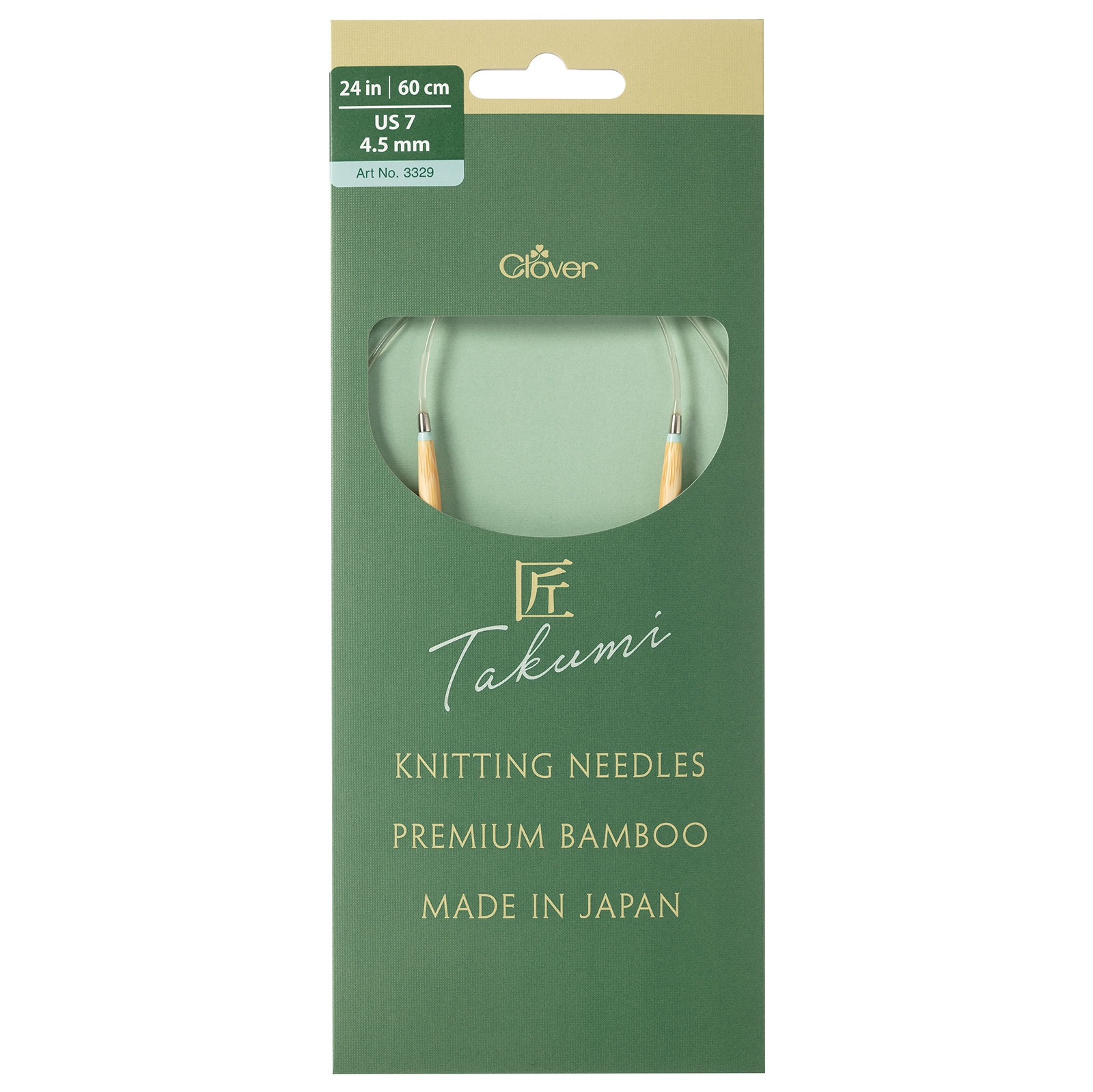 Clover 3329 Bamboo Rondbreinaalden PRO Takumi 60cm 4,5 mm - Kaart