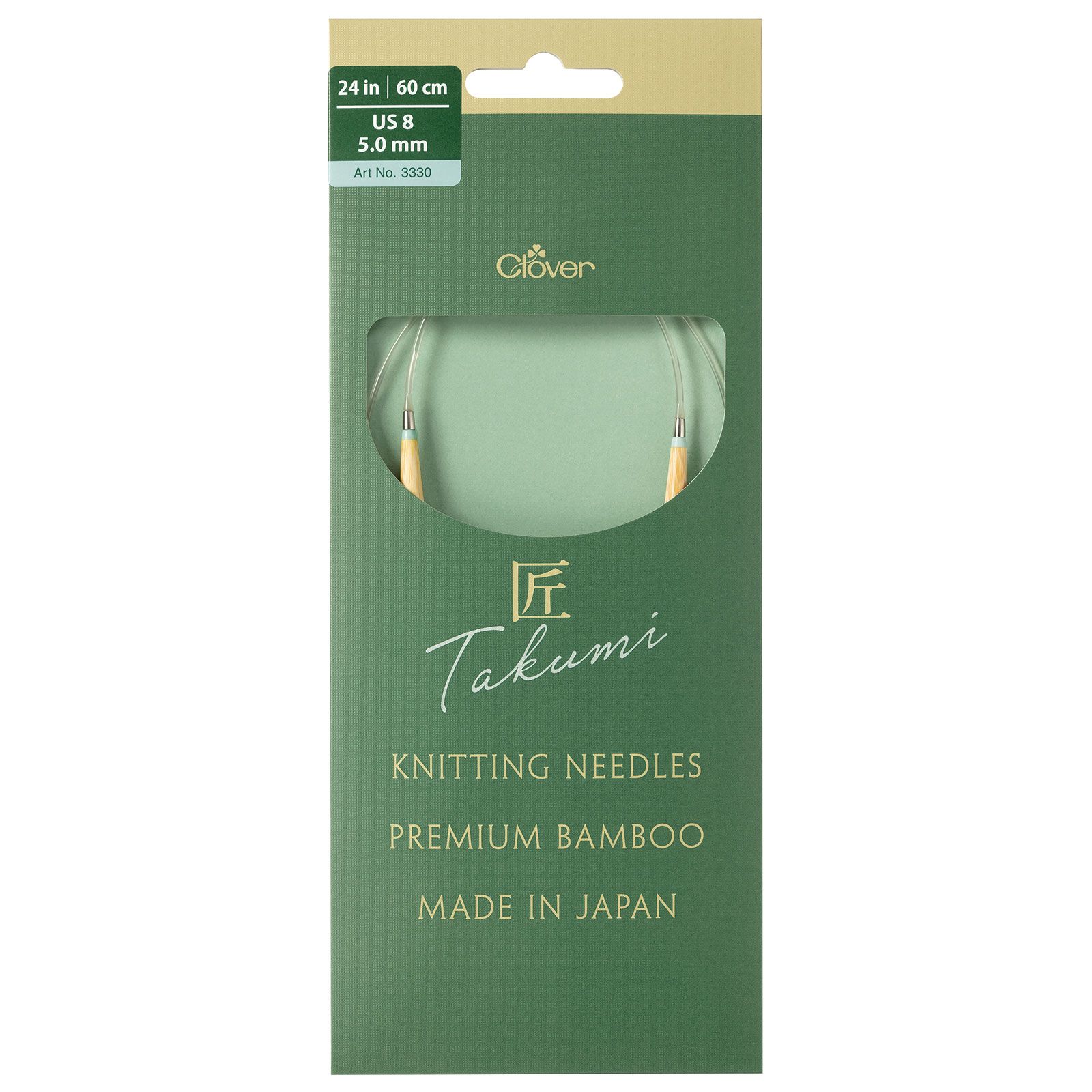 Clover 3330 Bamboo Rondbreinaalden PRO Takumi 60cm 5 mm - Kaart