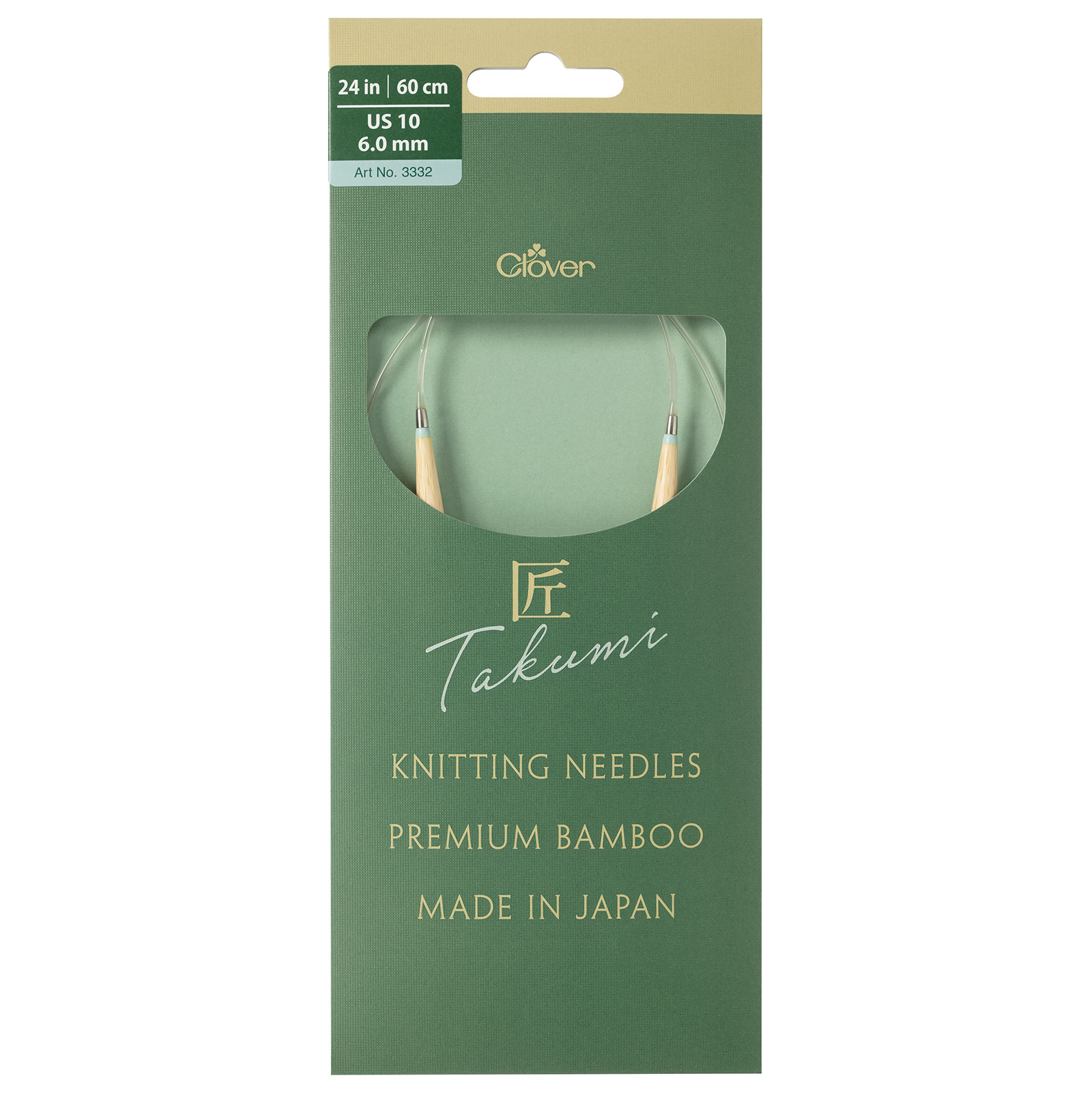 Clover 3332 Bamboo Rondbreinaalden PRO Takumi 60cm 6 mm - Kaart