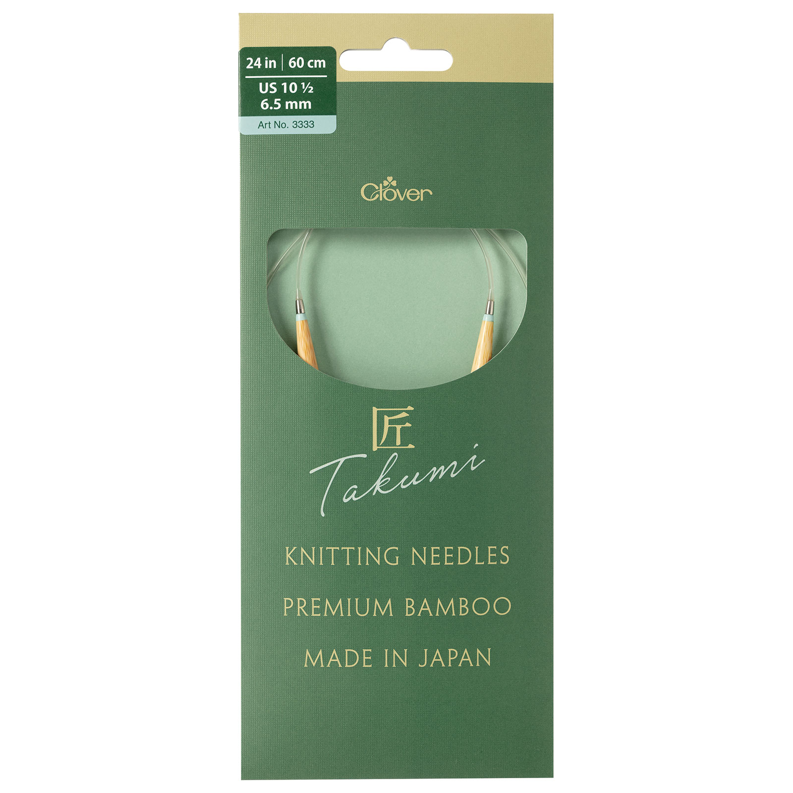 Clover 3333 Bamboo Rondbreinaalden PRO Takumi 60cm 6,5 mm - Kaart