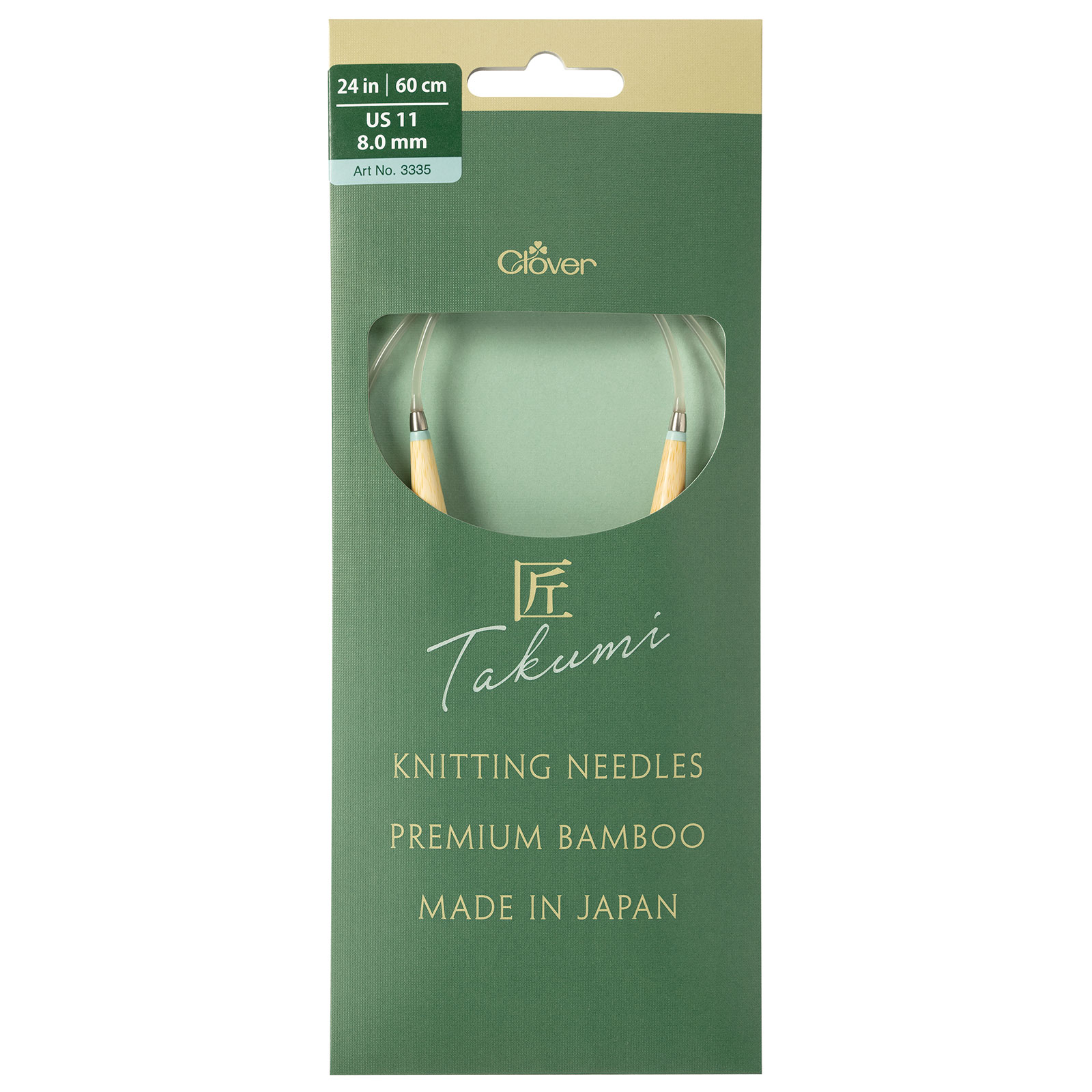 Clover 3335 Bamboo Rondbreinaalden PRO Takumi 60cm 8 mm - Kaart