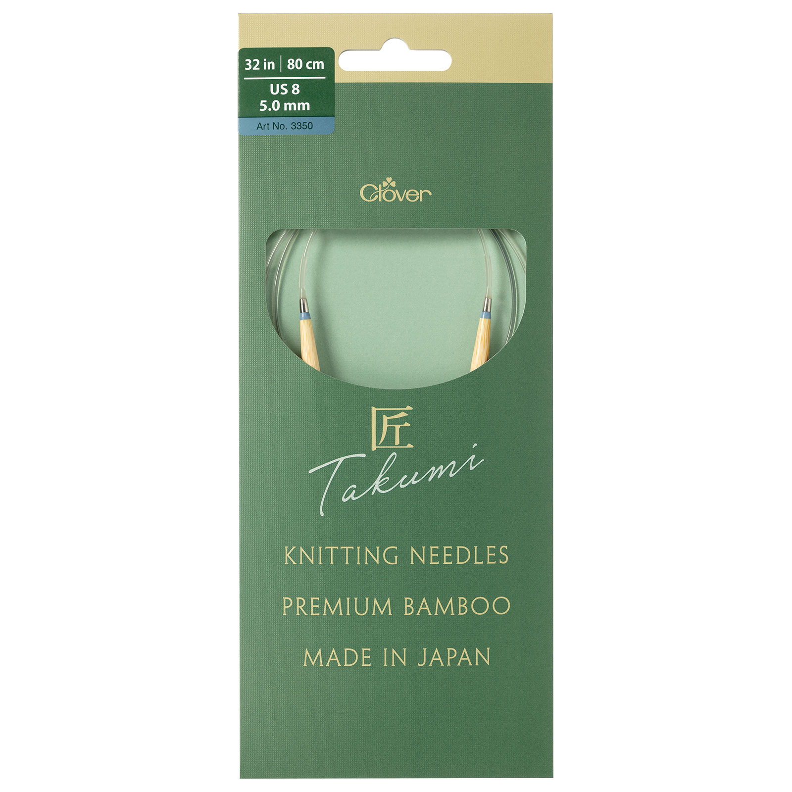 Clover 3350 Bamboo Rondbreinaalden PRO Takumi 80cm 5 mm - Kaart