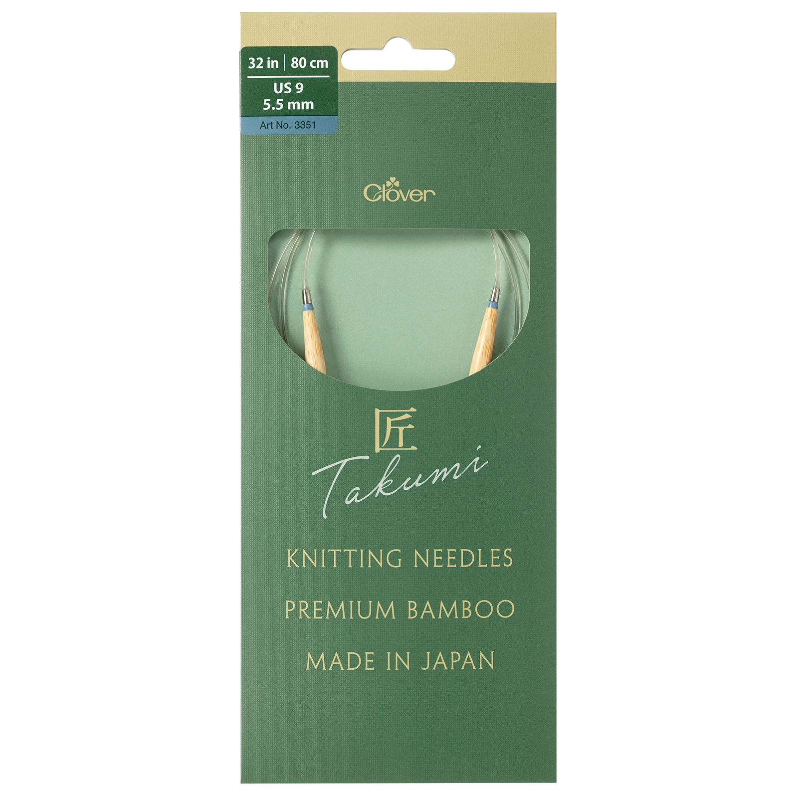Clover 3351 Bamboo Rondbreinaalden PRO Takumi 80cm 5,5 mm - Kaart