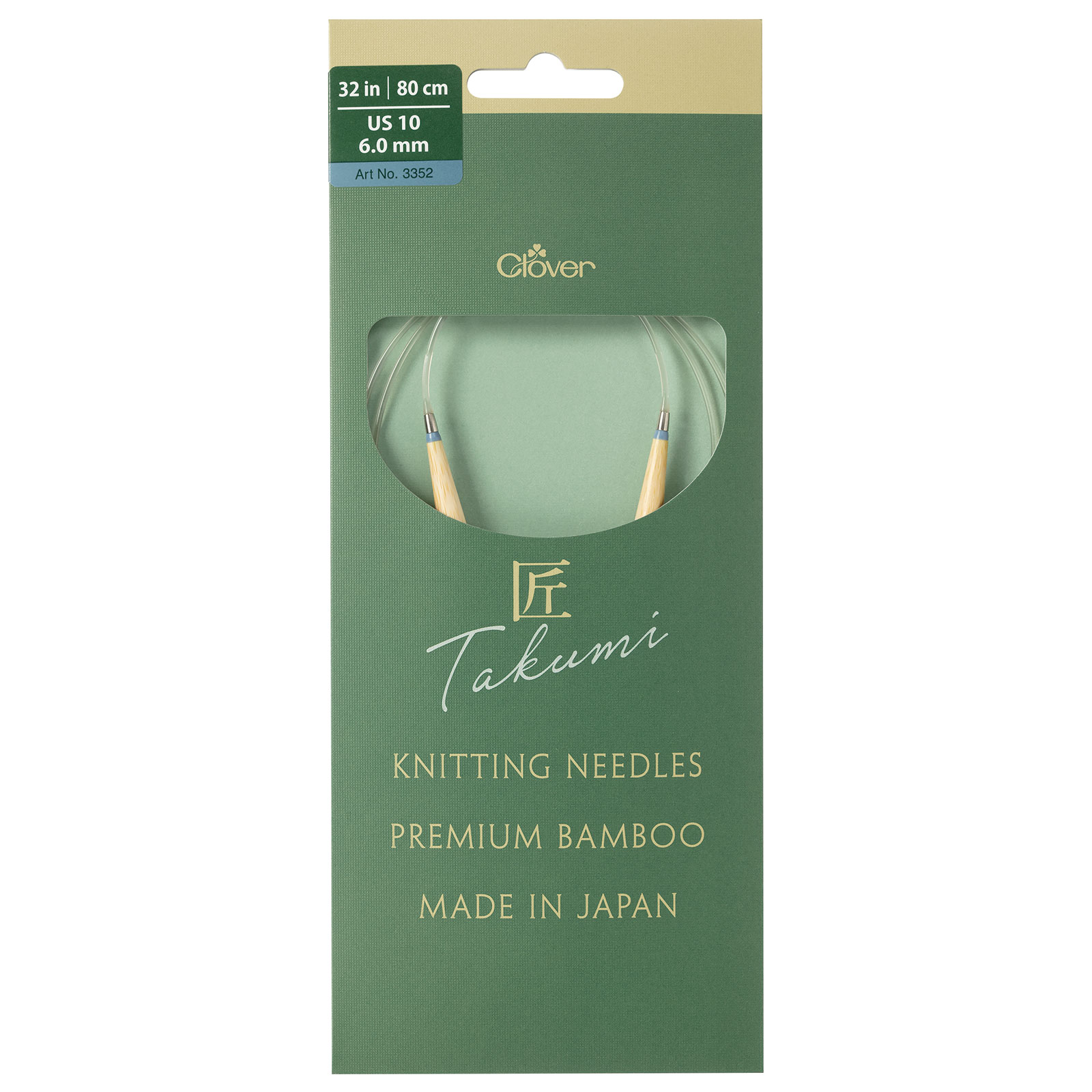 Clover 3352 Bamboo Rondbreinaalden PRO Takumi 80cm 6 mm - Kaart