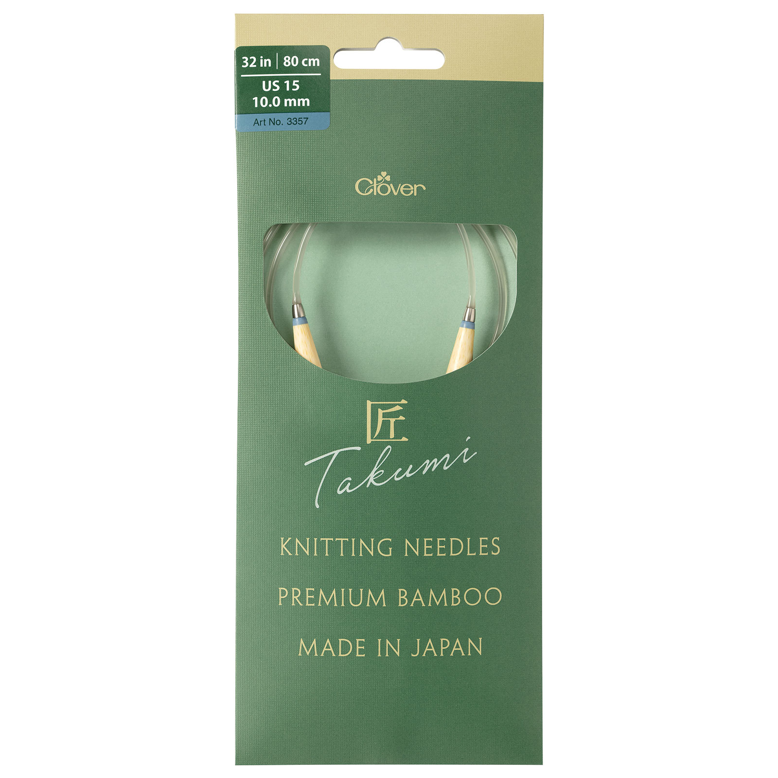 Clover 3357 Bamboo Rondbreinaalden PRO Takumi 80cm 10 mm - Kaart
