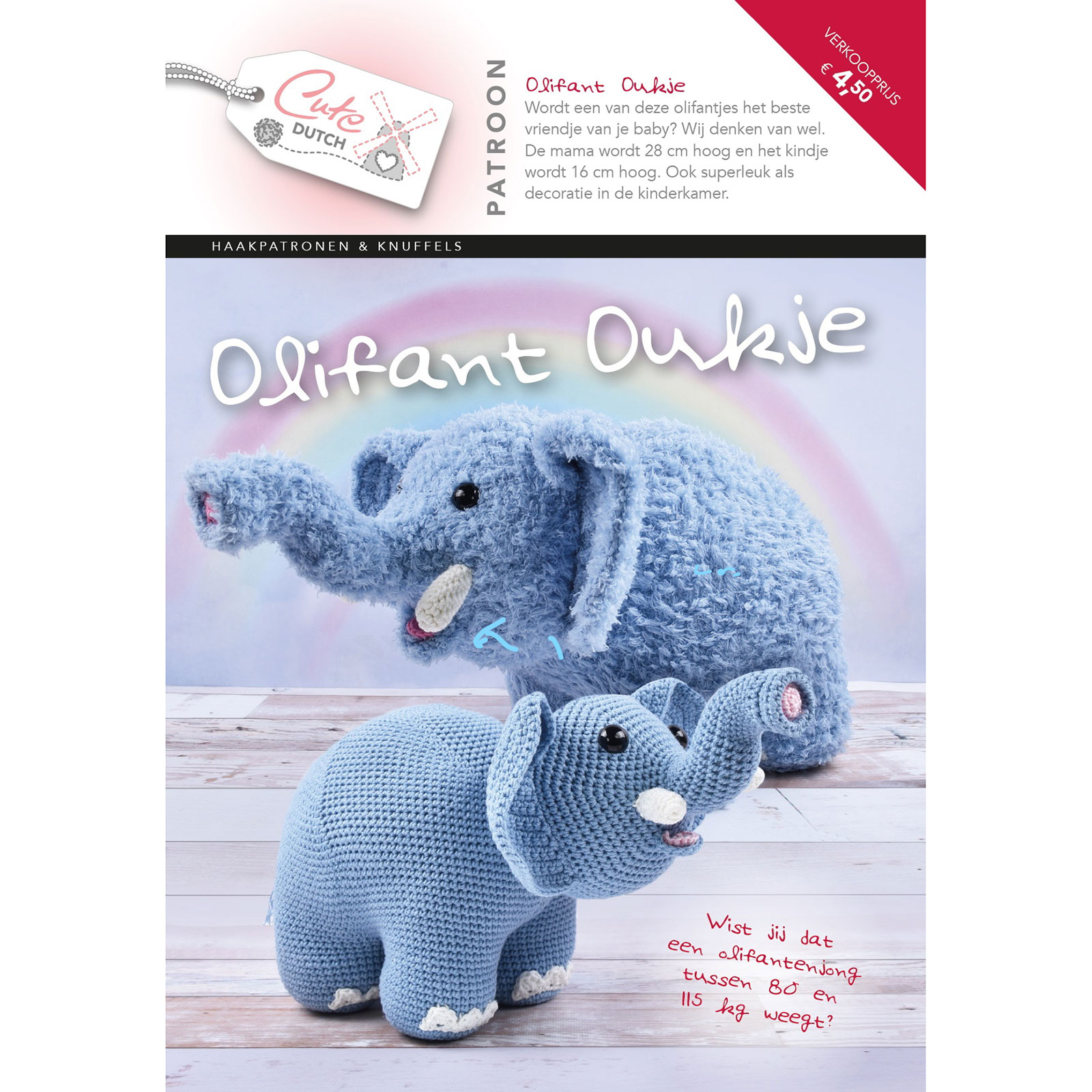 CuteDutch Patroonboekje Olifant Oukje - STUK