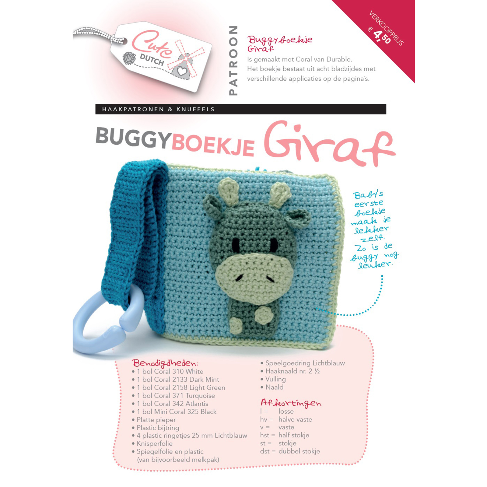 CuteDutch Patroonboekje Buggyboekje Giraf - STUK