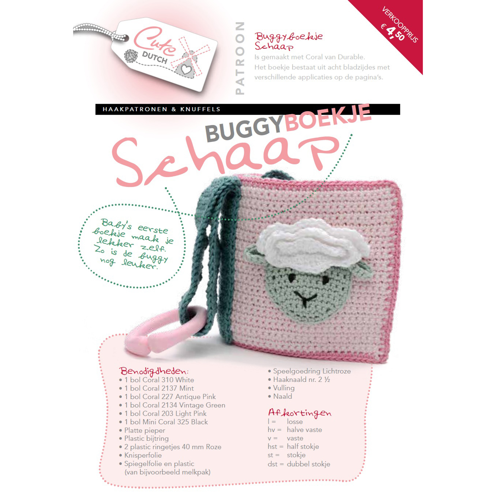 CuteDutch Patroonboekje Buggyboekje Schaap - STUK