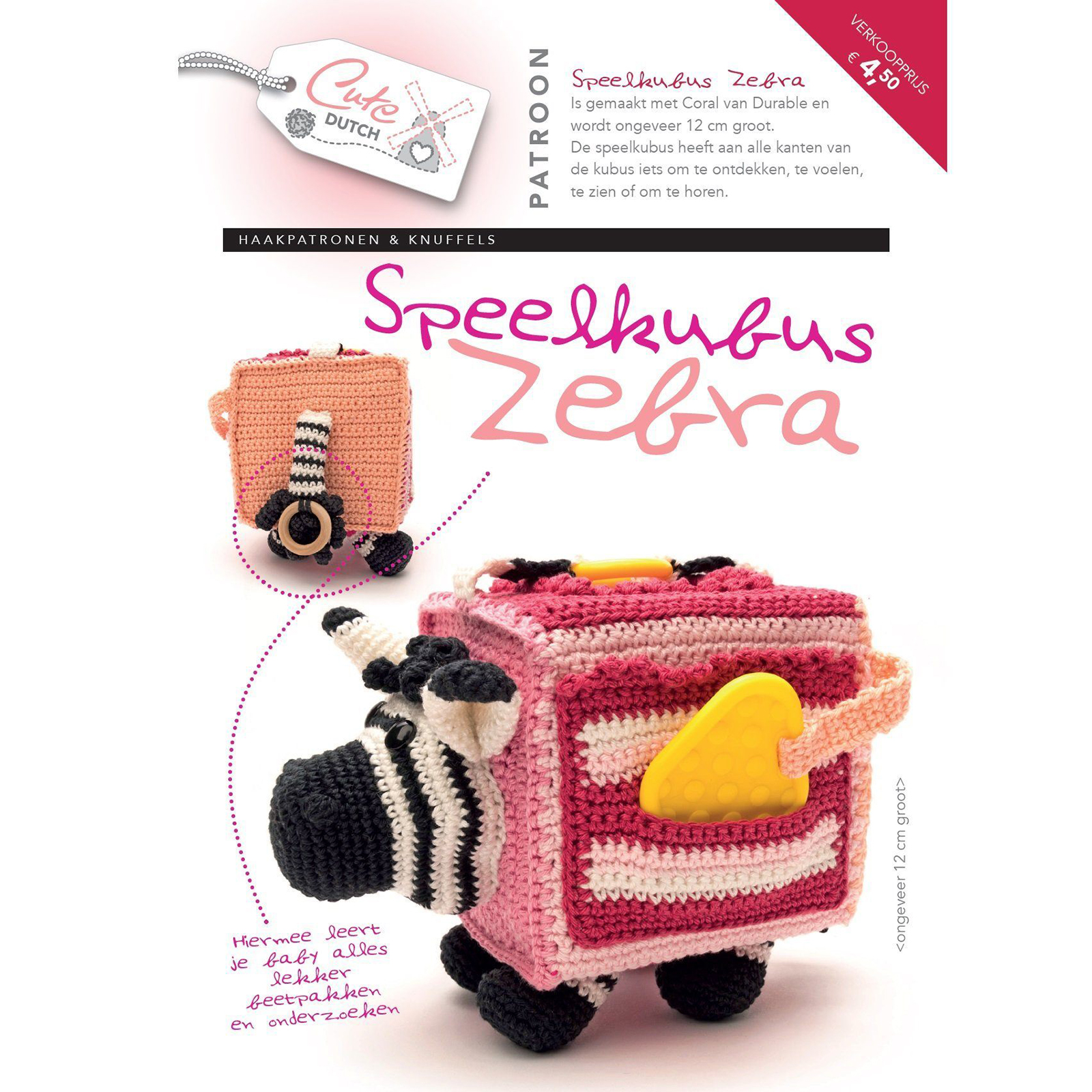 CuteDutch Patroonboekje Speelkubus Zebra - STUK